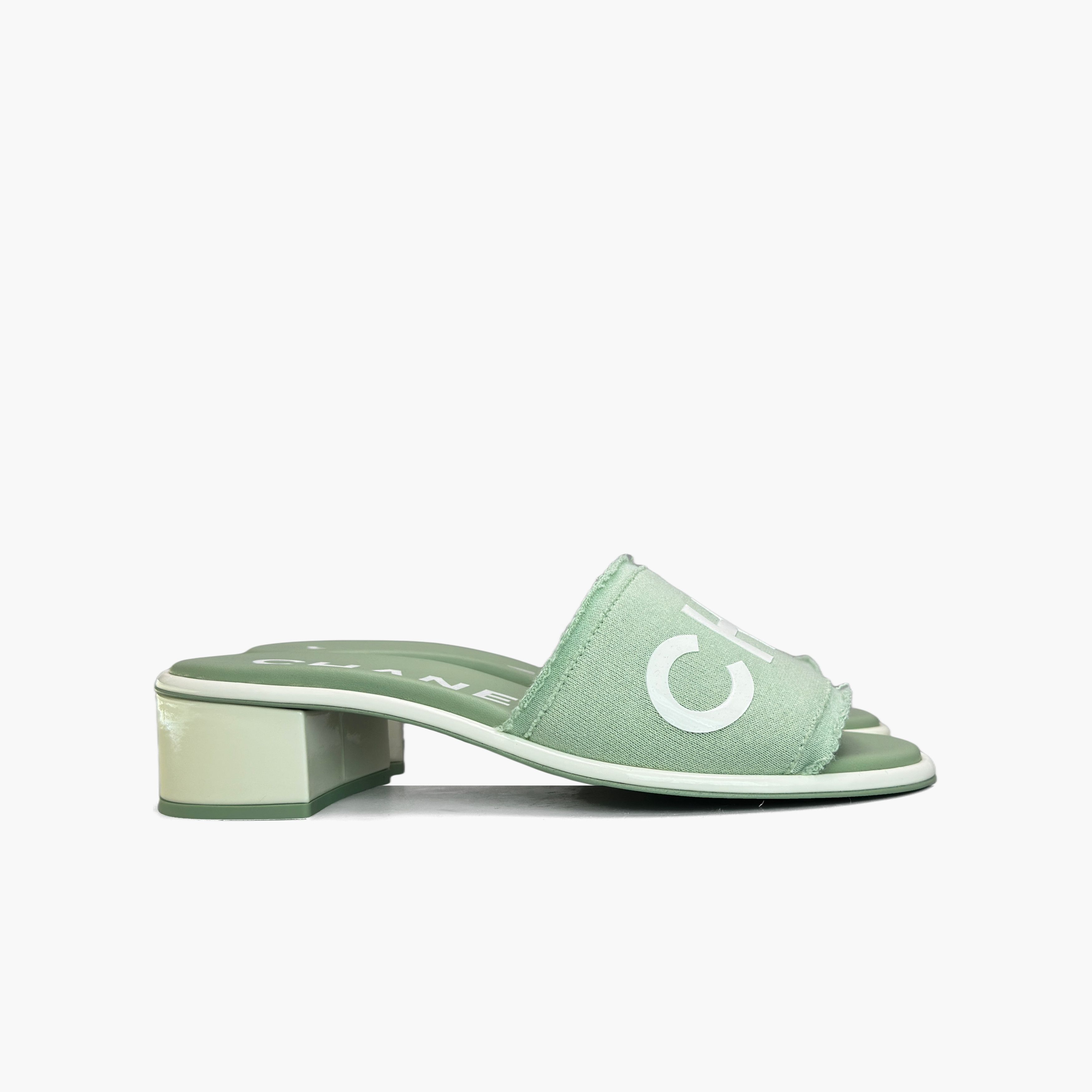Chanel CHANEL Logo Canvas Sandals Size 37.5 Size US 7.5 / IT 37.5 - 4 Thumbnail