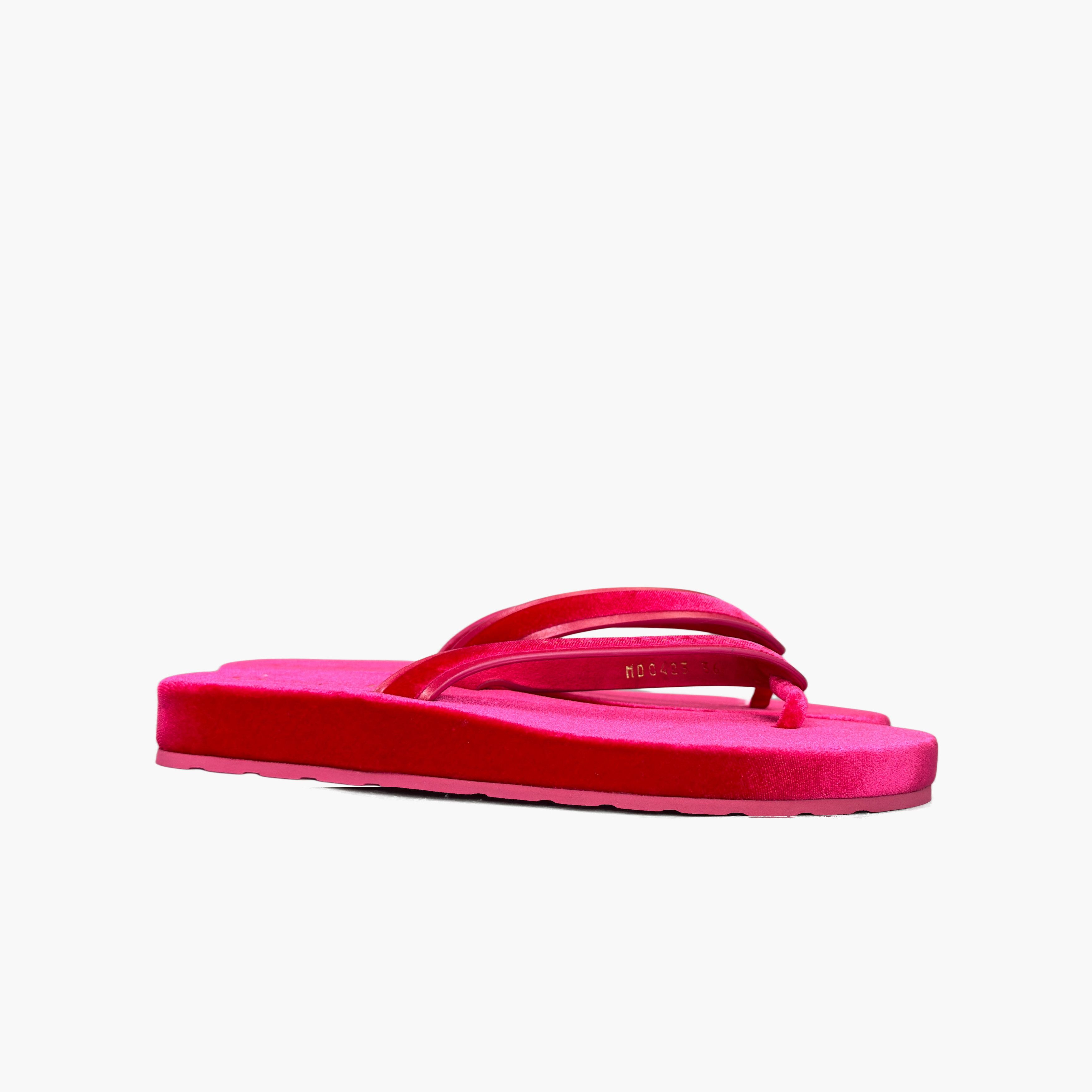 Dior Dior Pink Velvet Diorsea Sandals Size 36 Size US 6 / IT 36 - 4 Thumbnail