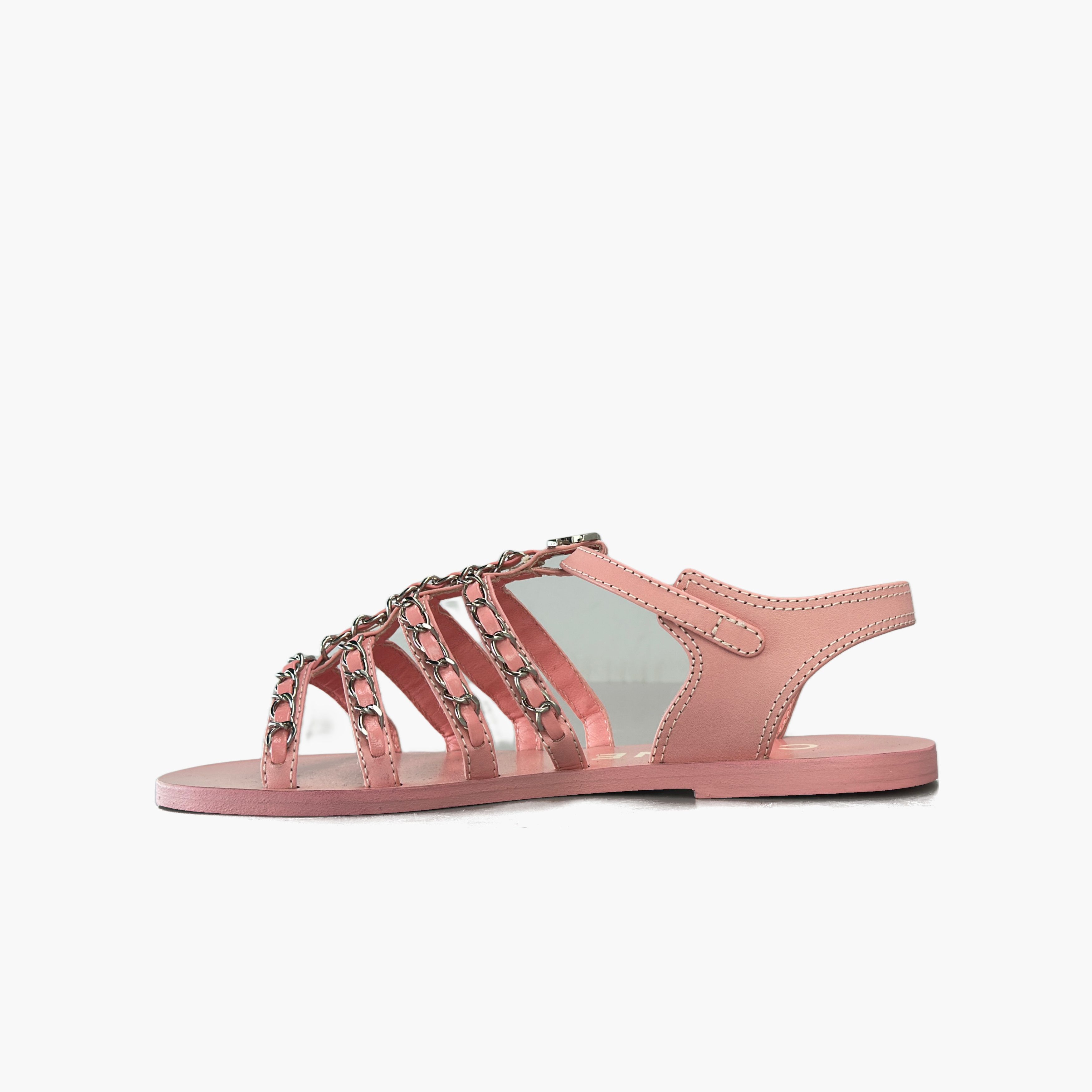 Chanel Chanel Pink Chain Detail Sandals Size 36 Size US 6 / IT 36 - 3 Thumbnail