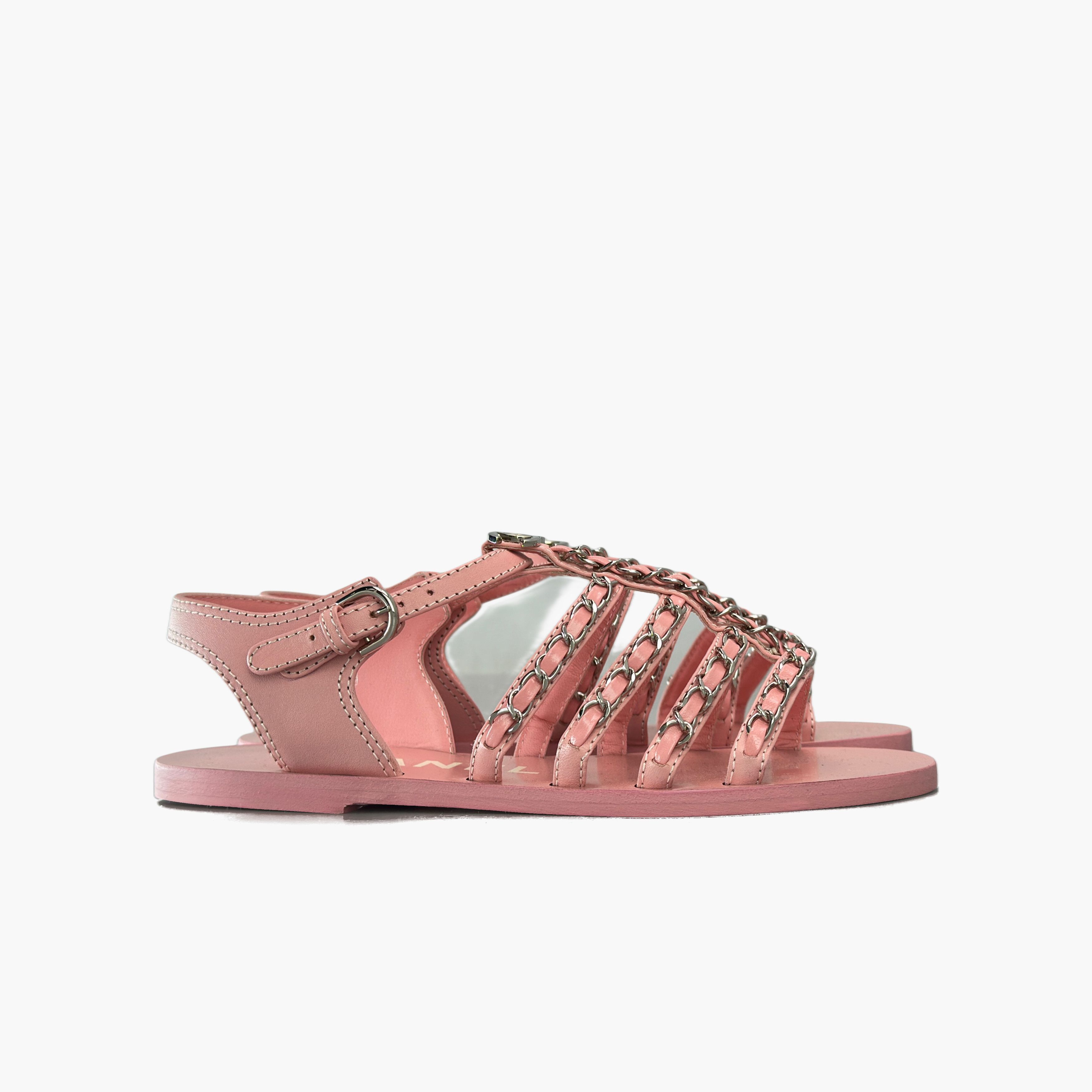 Chanel Chanel Pink Chain Detail Sandals Size 36 Size US 6 / IT 36 - 4 Thumbnail