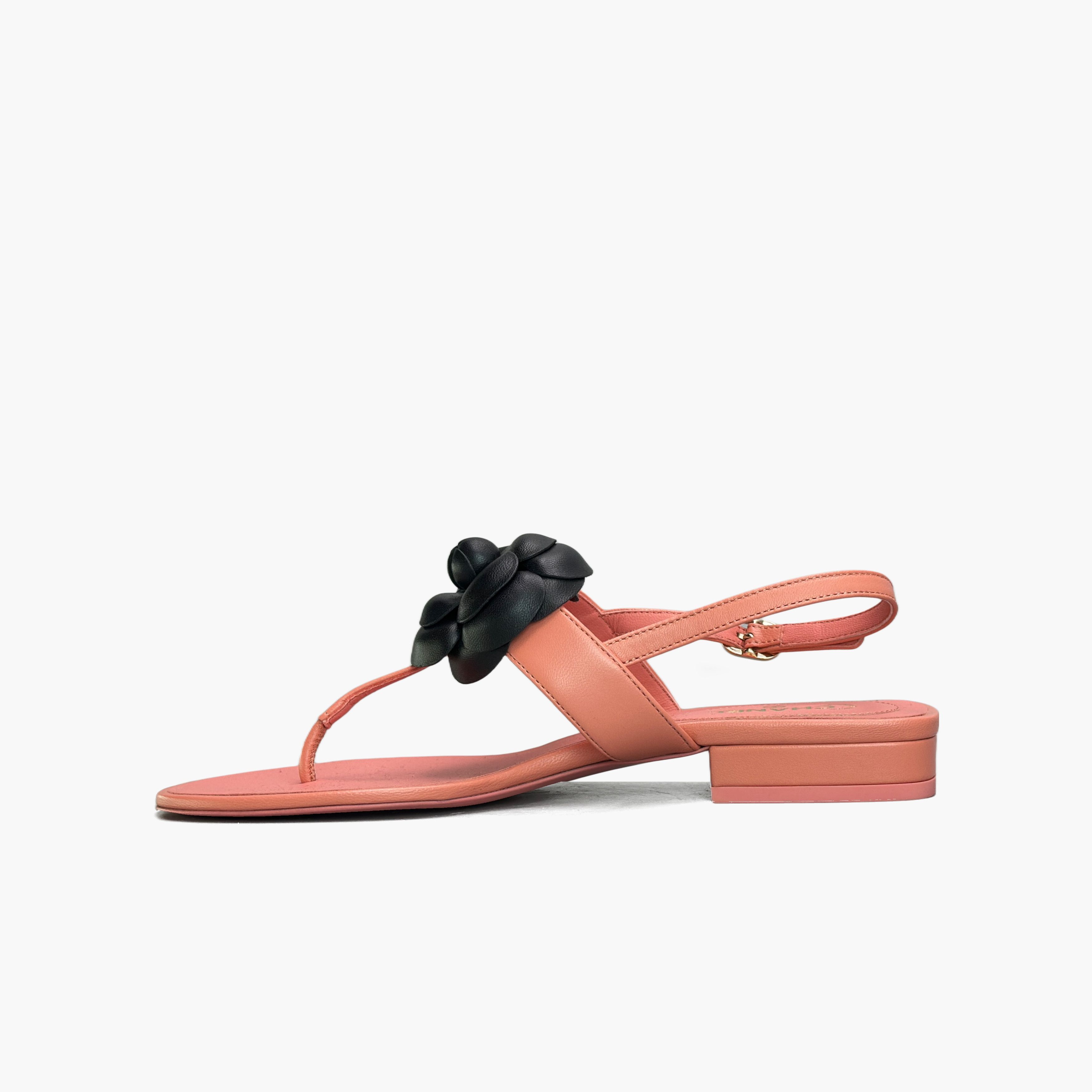 Chanel CHANEL Camellia Leather Thong Sandals Size 36.5 Size US 6.5 / IT 36.5 - 3 Thumbnail
