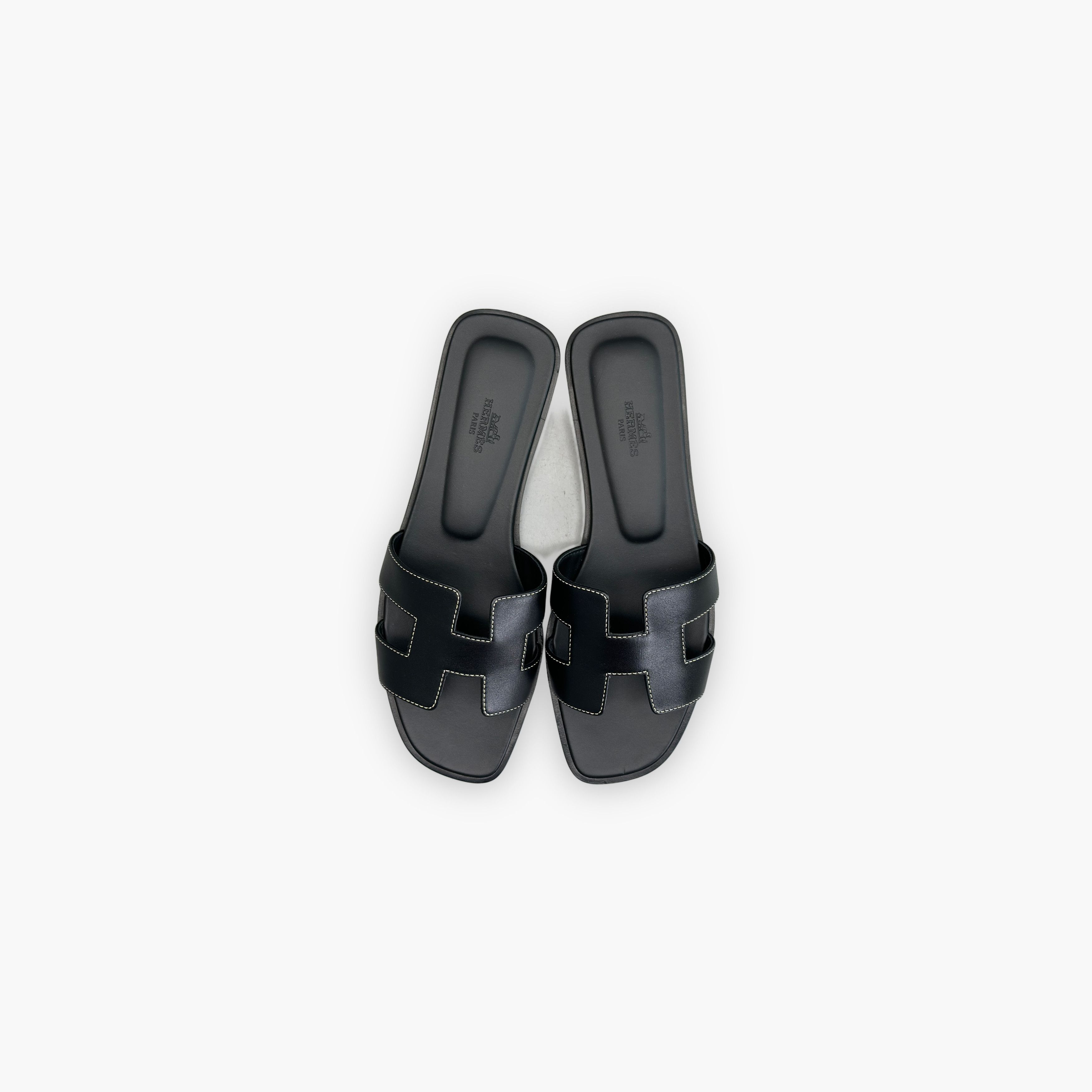 Hermes Hermes Oran Leather Sandals Size 39 Size US 9 / IT 39 - 9 Thumbnail