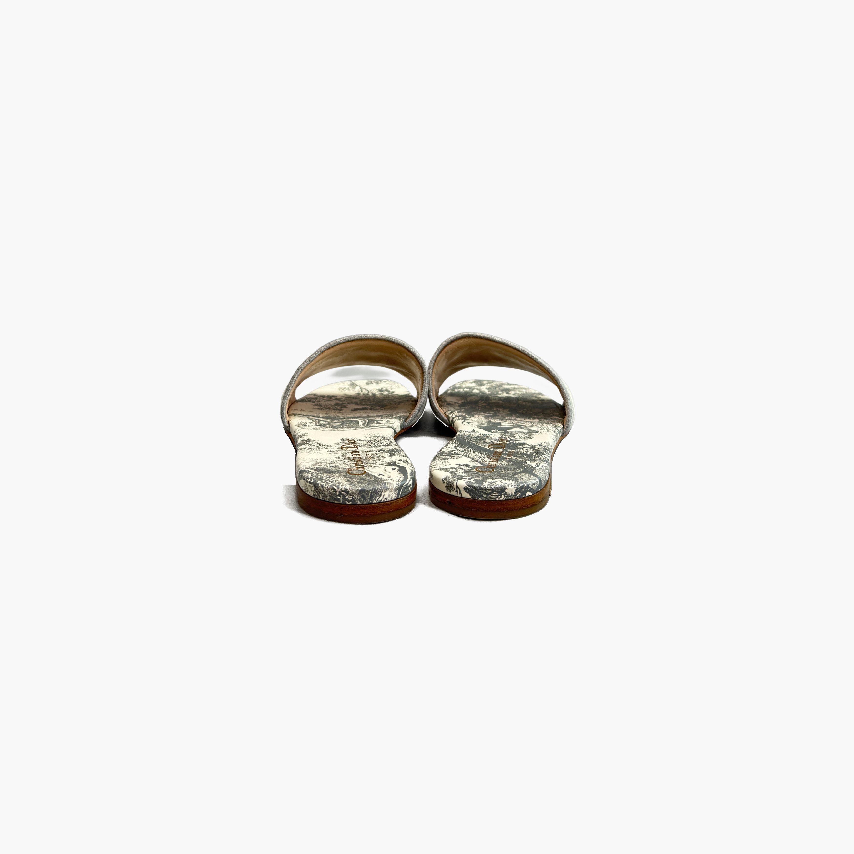 Dior Dior Dway Toile de Jouy Sandals Size 37.5 Size US 7.5 / IT 37.5 - 6 Thumbnail
