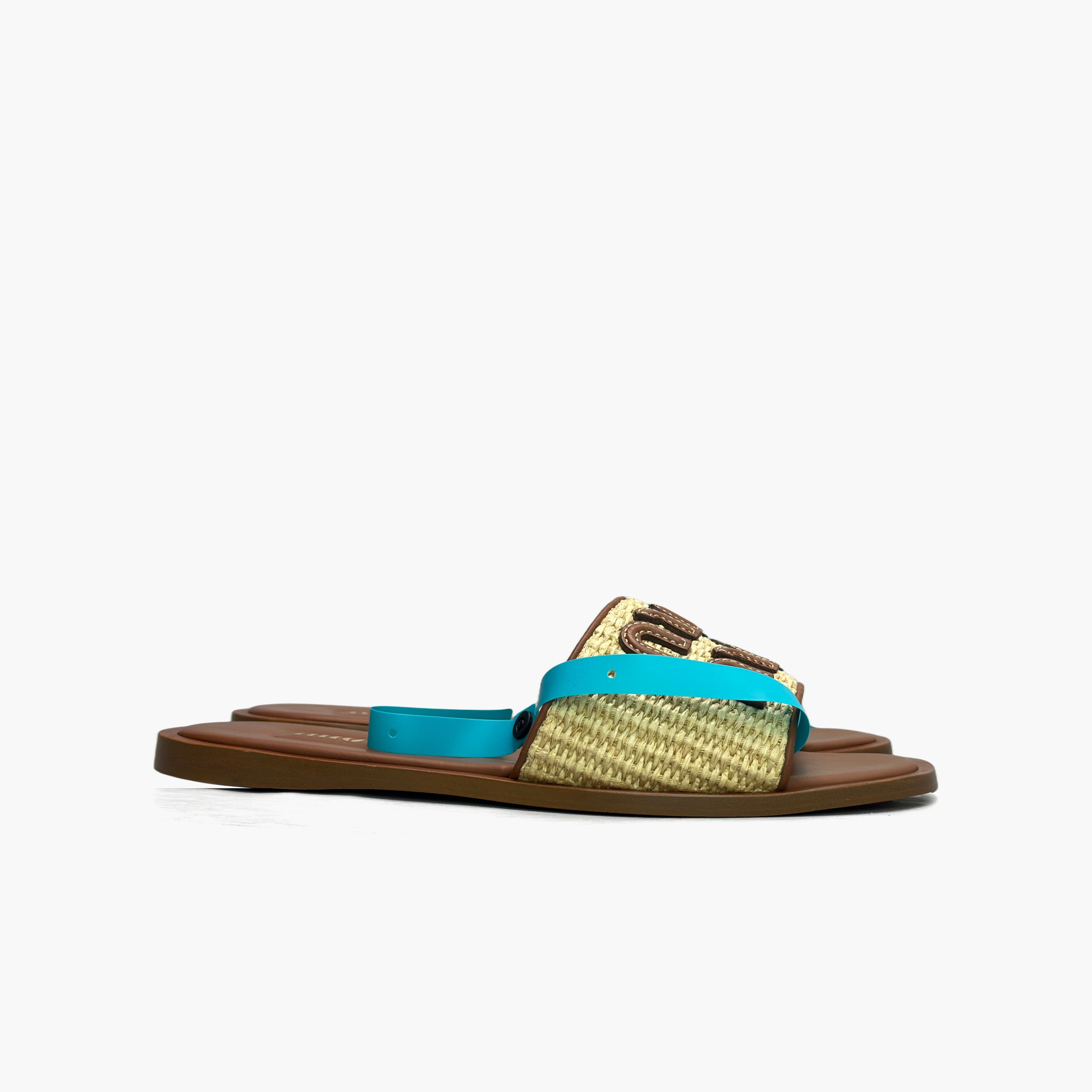 Miu Miu Miu Miu Raffia Logo Sandals Size 37 Size US 7 / IT 37 - 4 Thumbnail