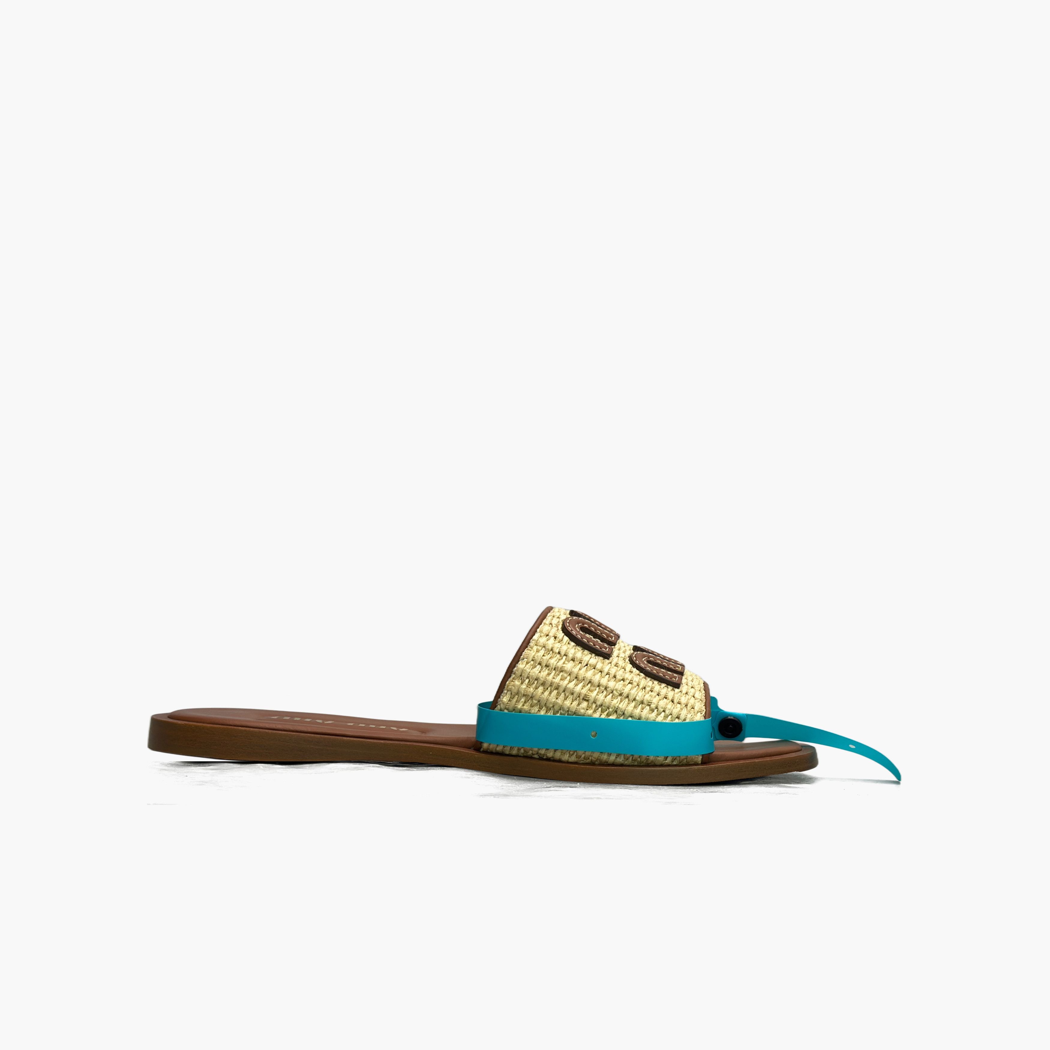 Miu Miu Miu Miu Raffia Logo Sandals Size 37 Size US 7 / IT 37 - 2 Thumbnail