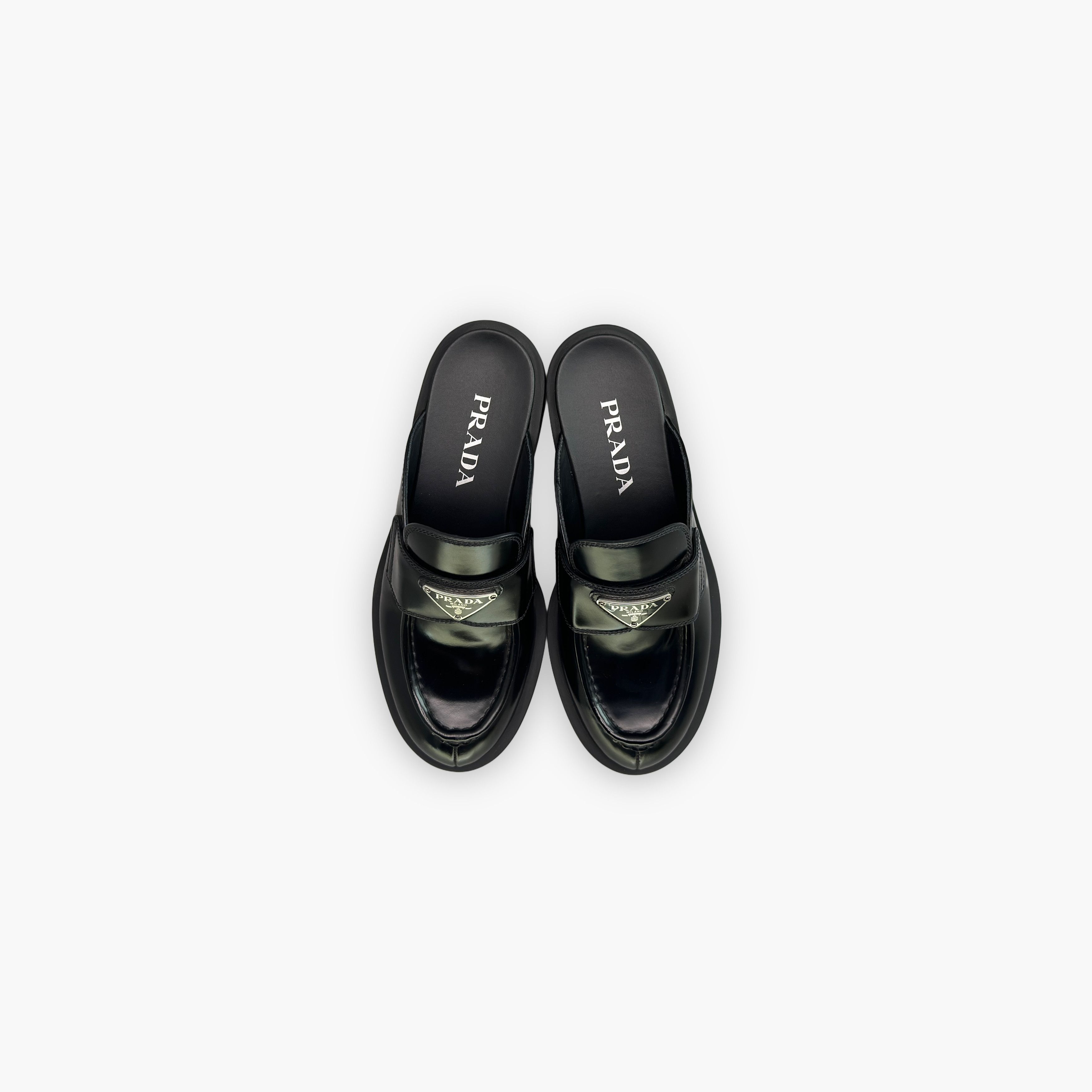 Prada Prada Logo Plaque Leather Mules Size 36 Size US 6 / IT 36 - 9 Thumbnail