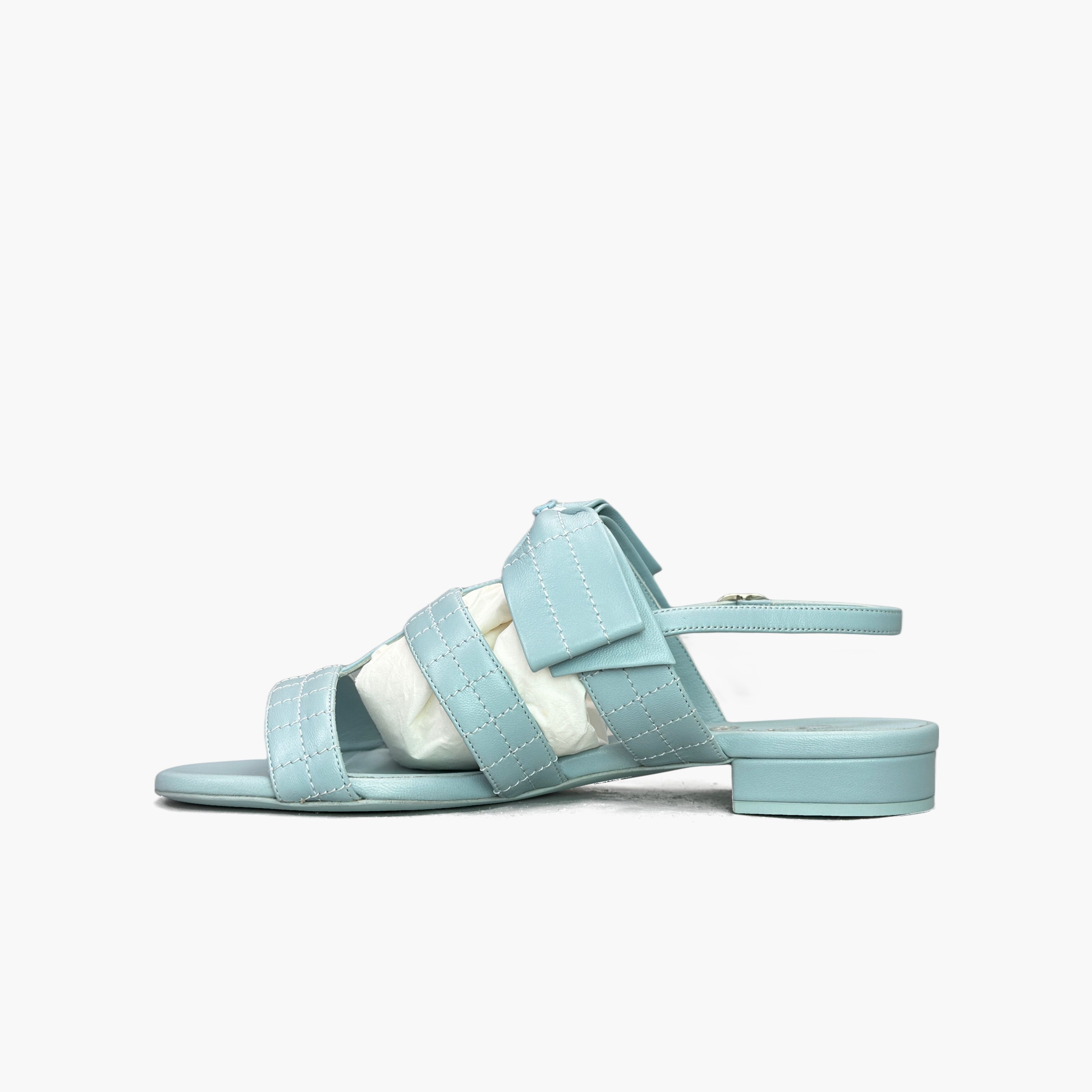 Chanel CHANEL Bow Leather Sandals Size 37.5 Size US 7.5 / IT 37.5 - 3 Thumbnail