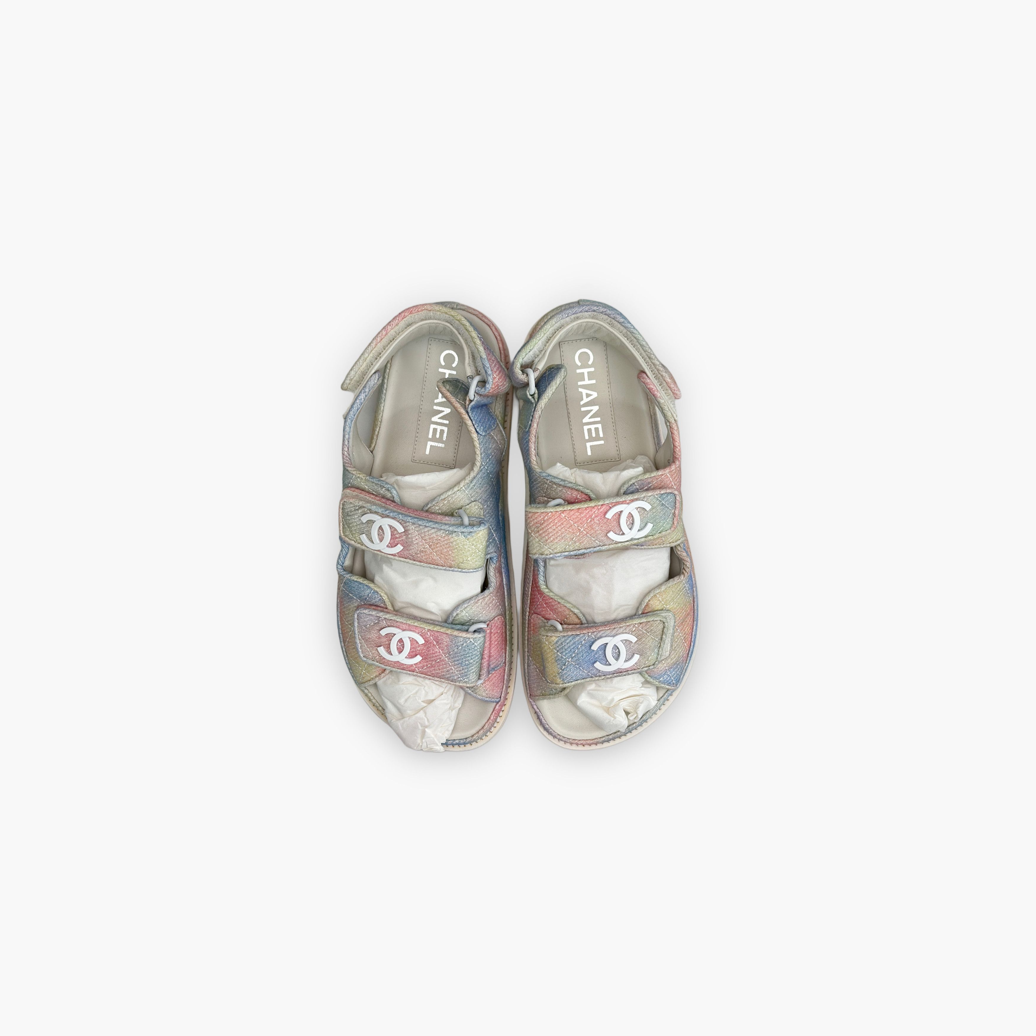 Chanel Chanel Multicolour Fabric Sandals Size 36 Size US 6 / IT 36 - 9 Thumbnail