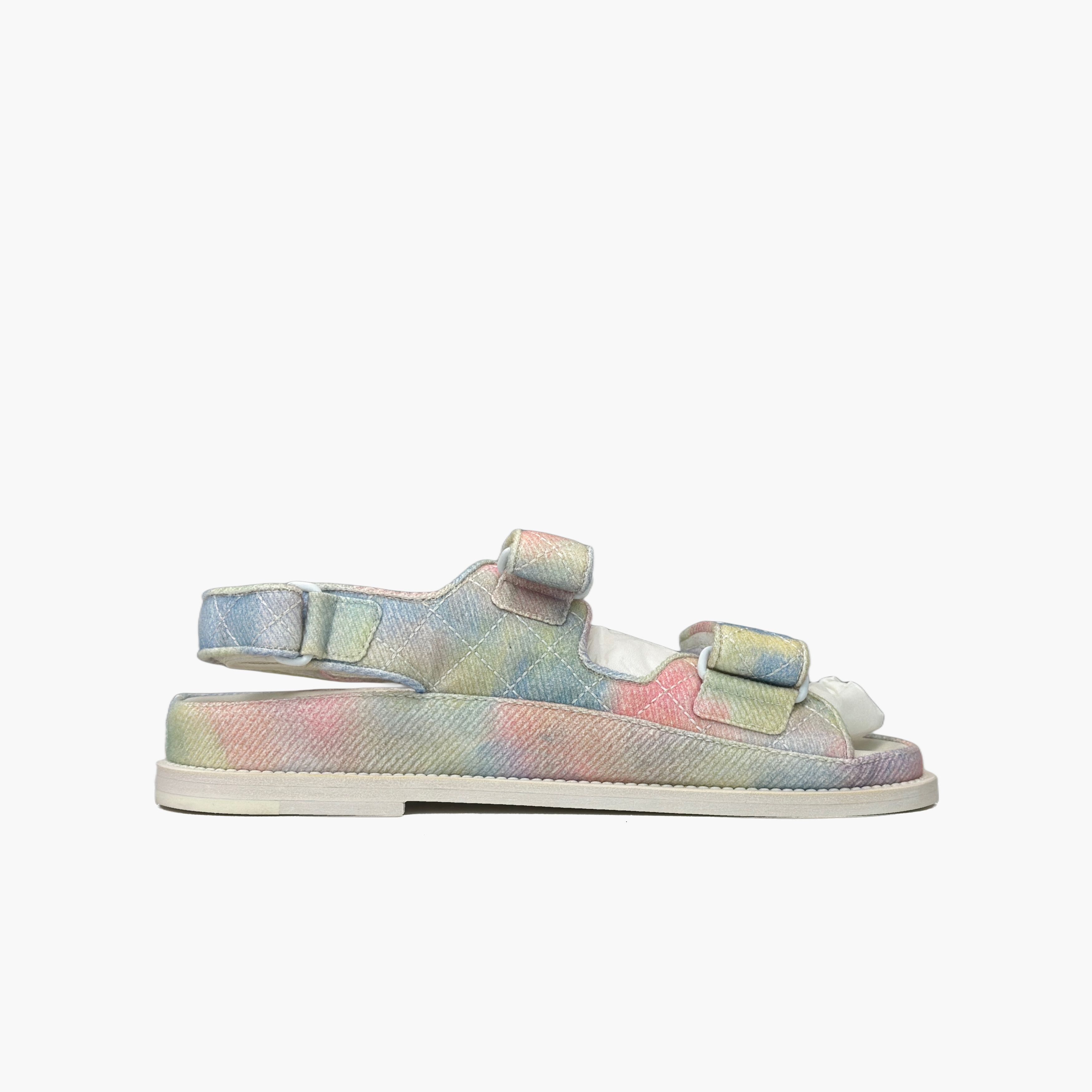 Chanel Chanel Multicolour Fabric Sandals Size 36 Size US 6 / IT 36 - 2 Thumbnail