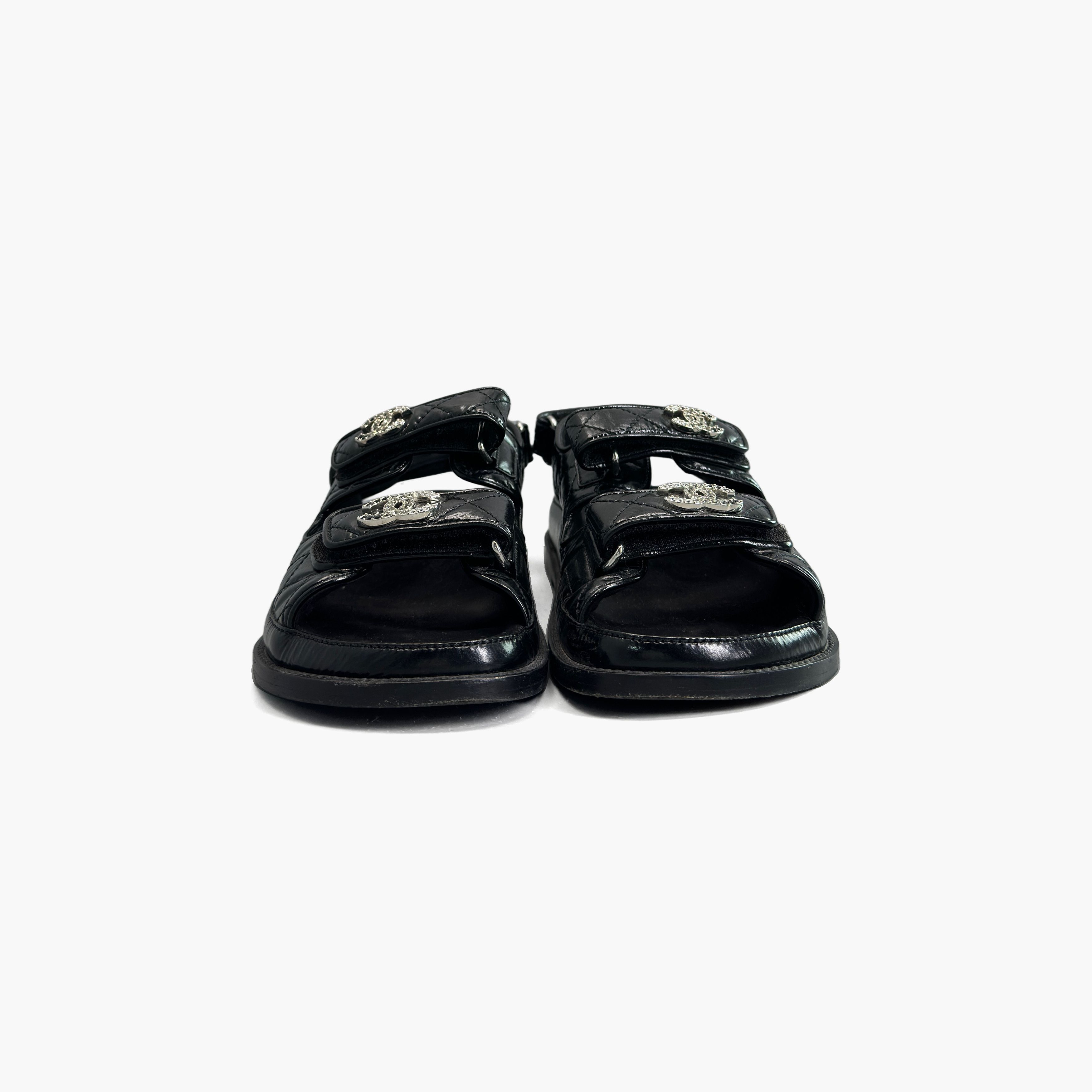 Chanel Chanel Quilted CC Velcro Sandals Size 38 Size US 7 / IT 37 - 5 Thumbnail