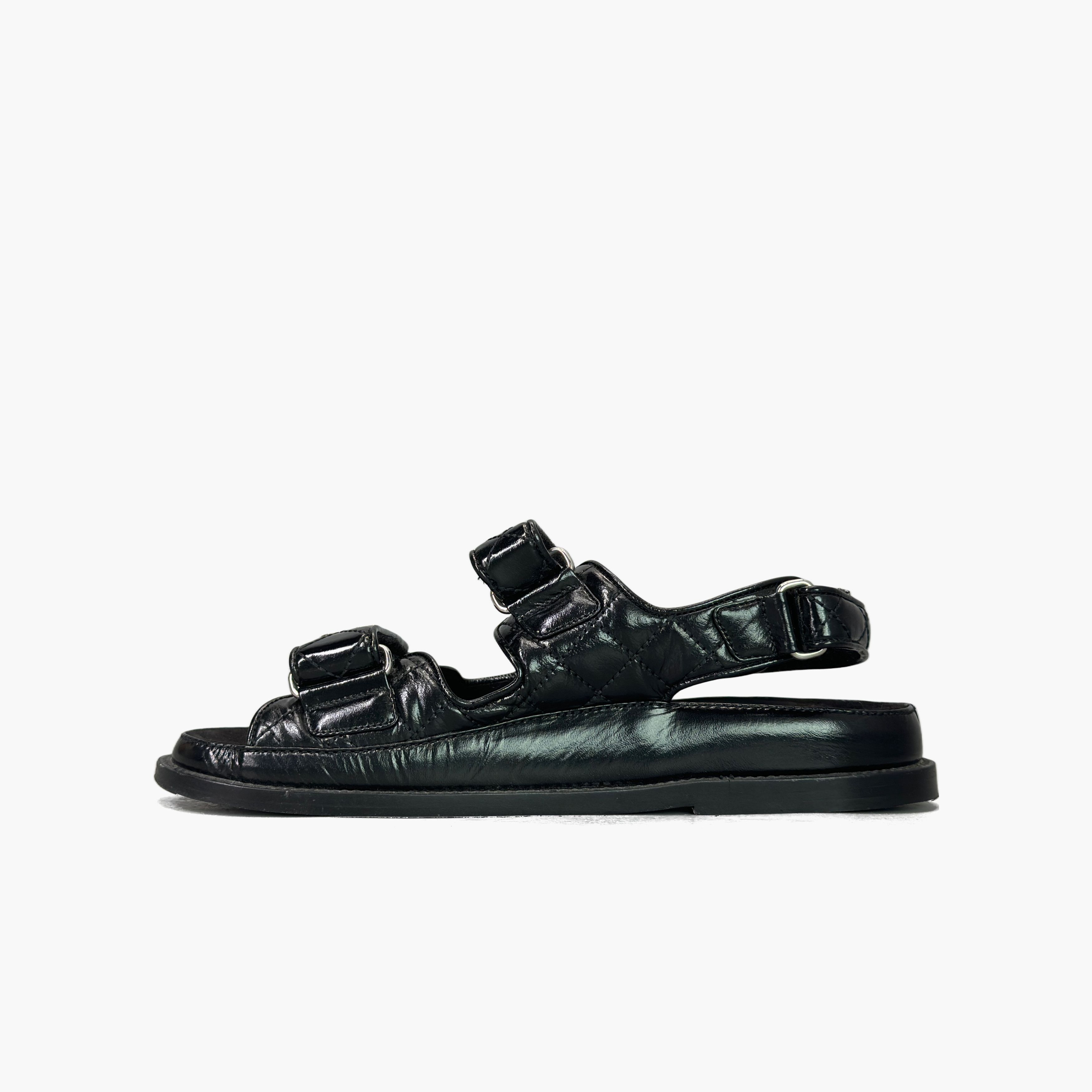 Chanel Chanel Quilted CC Velcro Sandals Size 38 Size US 7 / IT 37 - 3 Thumbnail