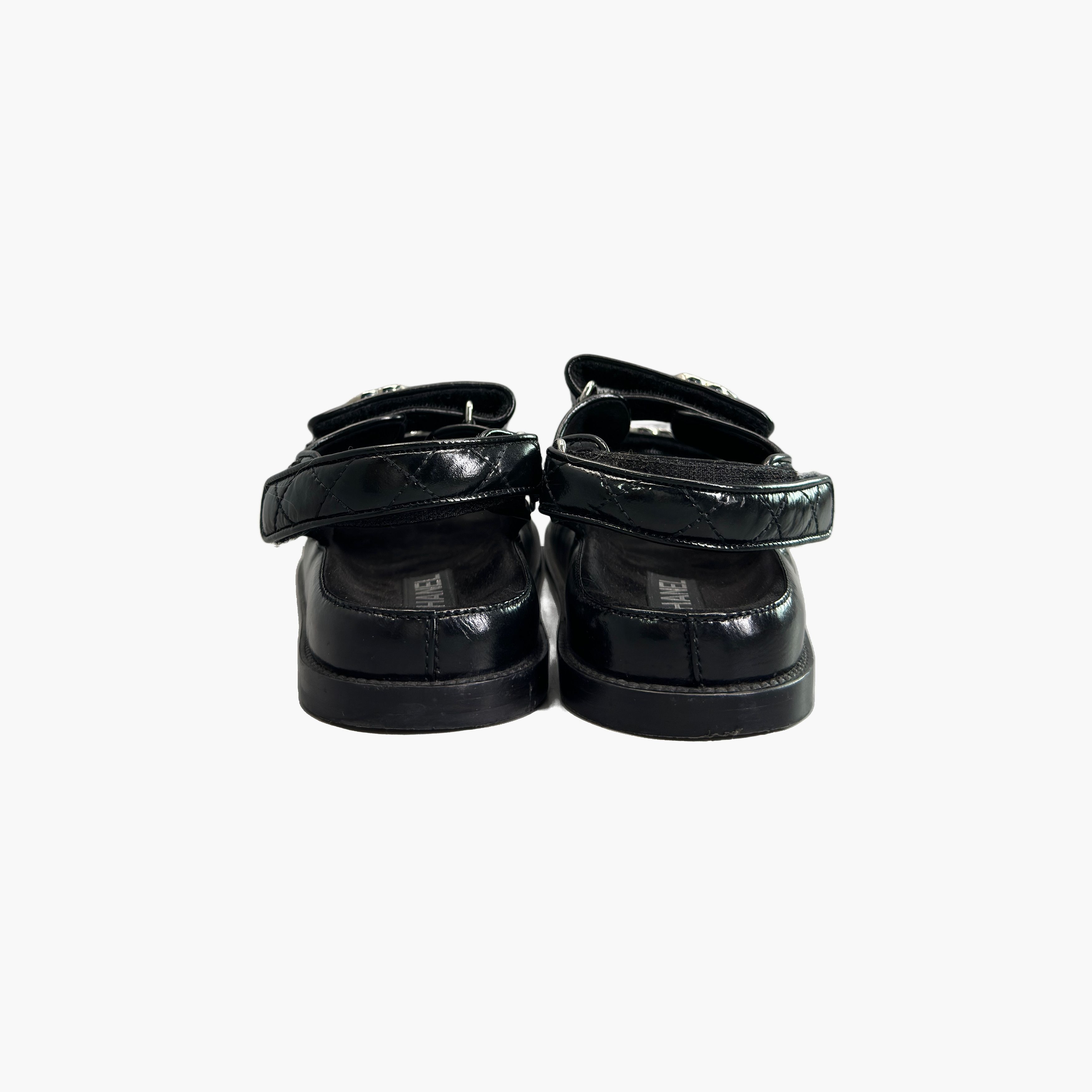 Chanel Chanel Quilted CC Velcro Sandals Size 38 Size US 7 / IT 37 - 6 Thumbnail