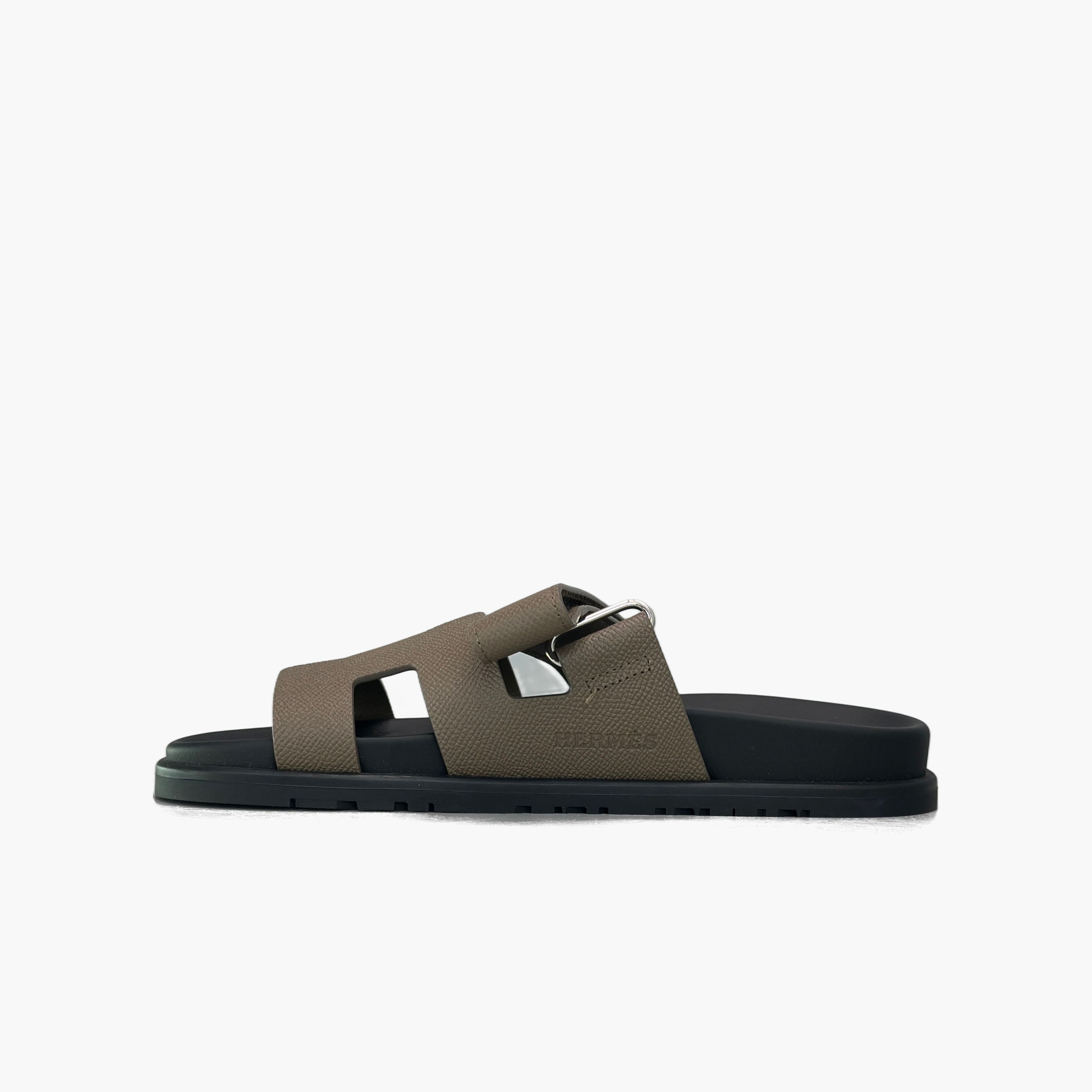 Hermes Hermes Chypre Sandals Elephant Gray Size 37.5 Size US 7.5 / IT 37.5 - 3 Thumbnail