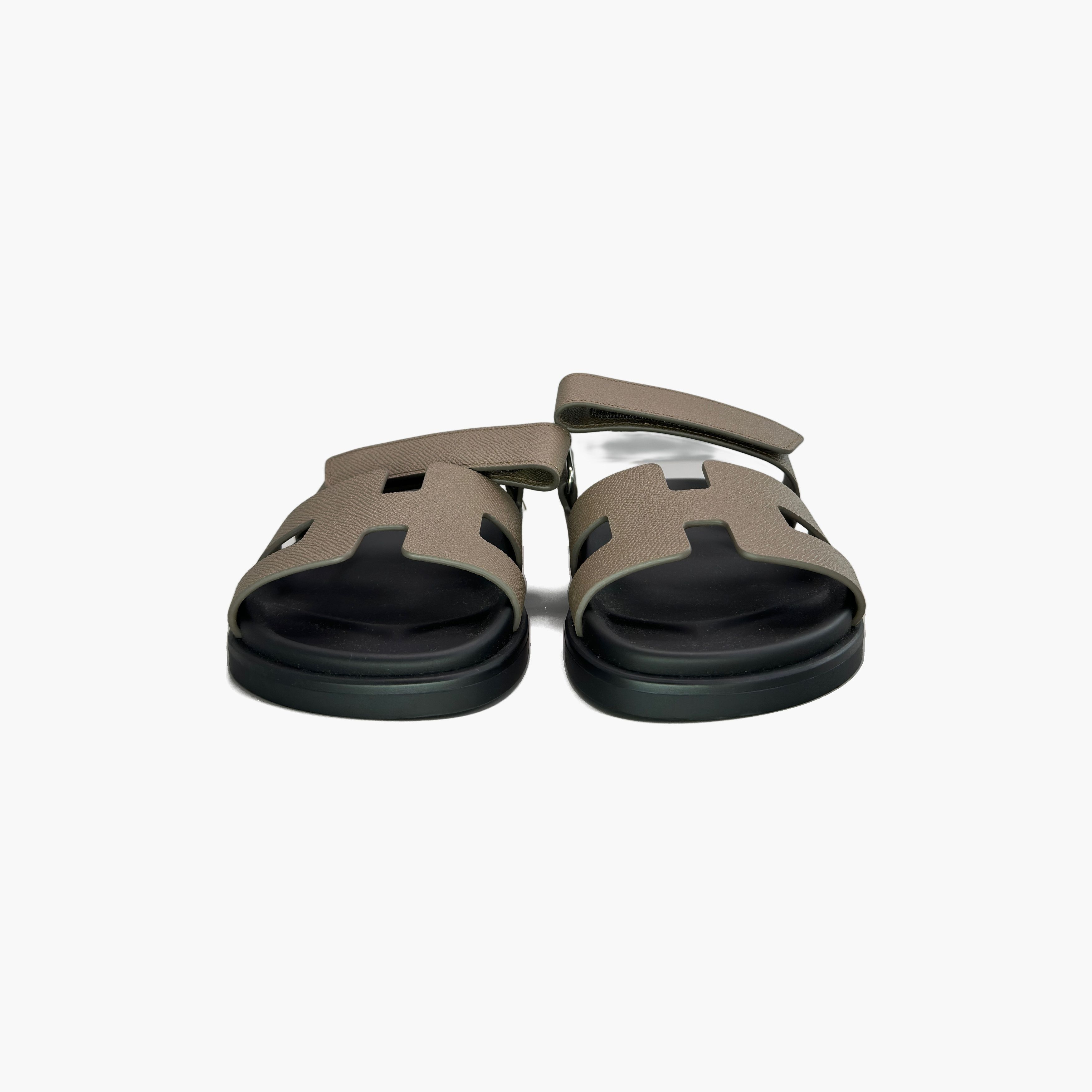 Hermes Hermes Chypre Sandals Elephant Gray Size 37.5 Size US 7.5 / IT 37.5 - 5 Thumbnail