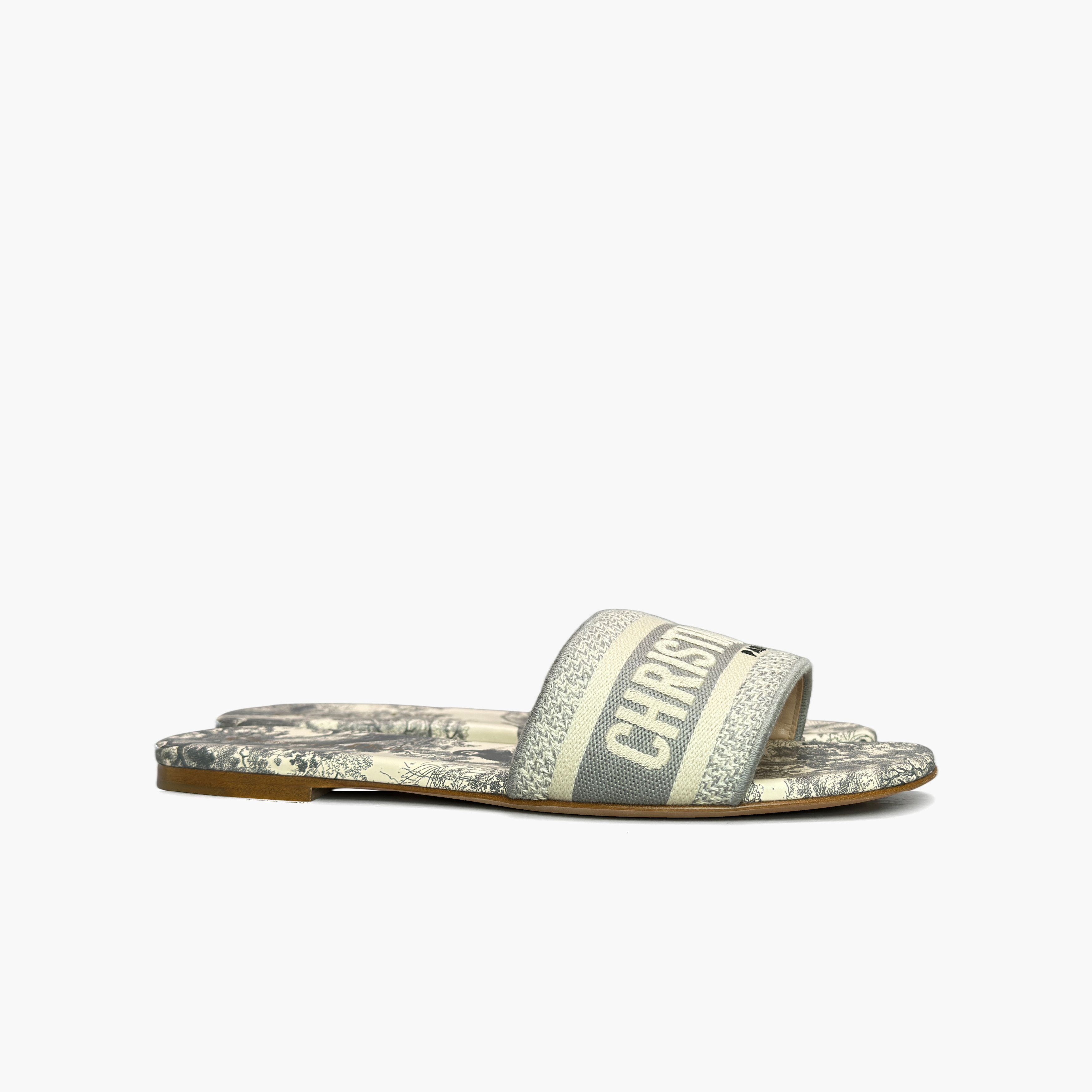 Dior Dior Toile de Jouy Dway Slides Size 38 Size US 8 / IT 38 - 4 Thumbnail