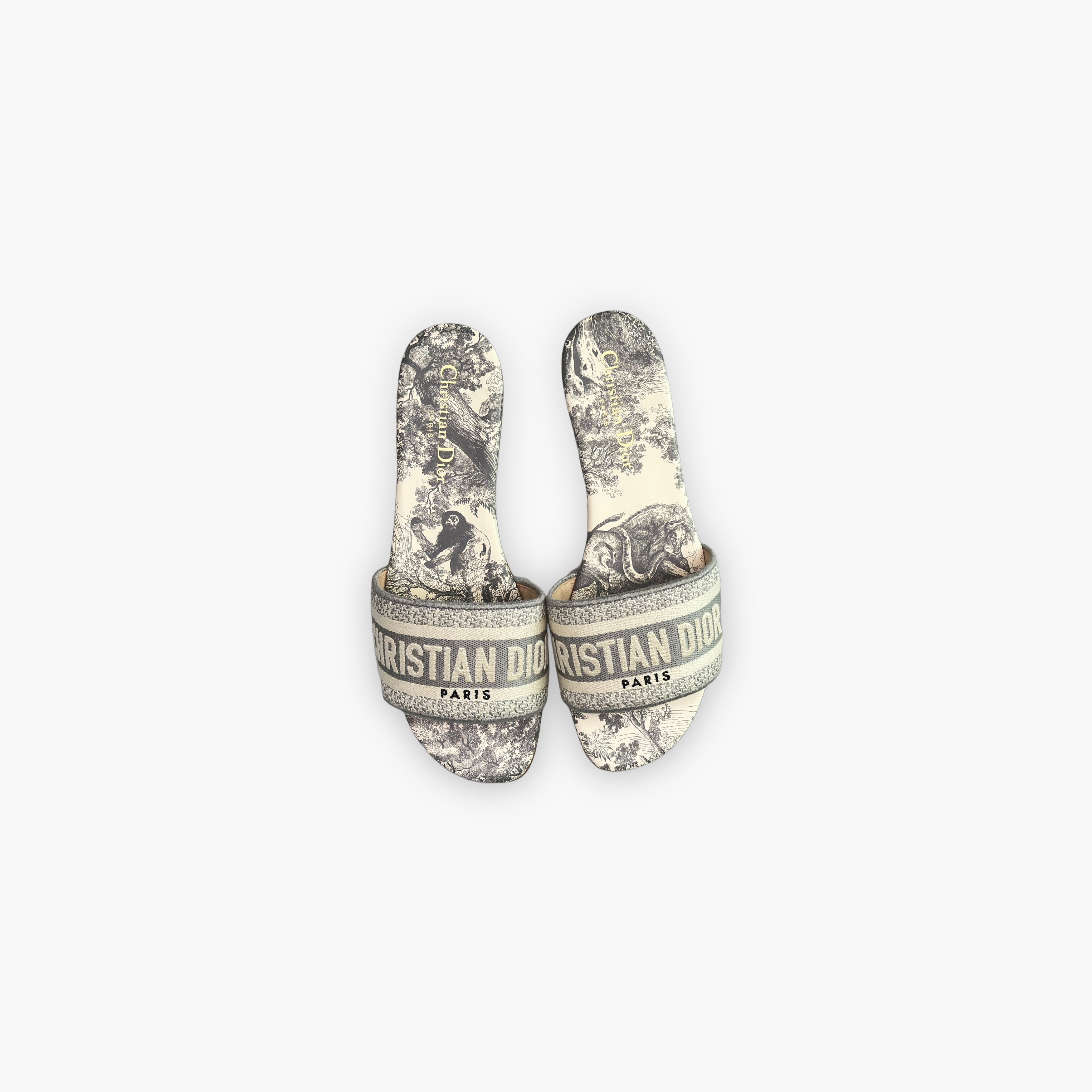 Dior Dior Toile de Jouy Dway Slides Size 38 Size US 8 / IT 38 - 9 Thumbnail