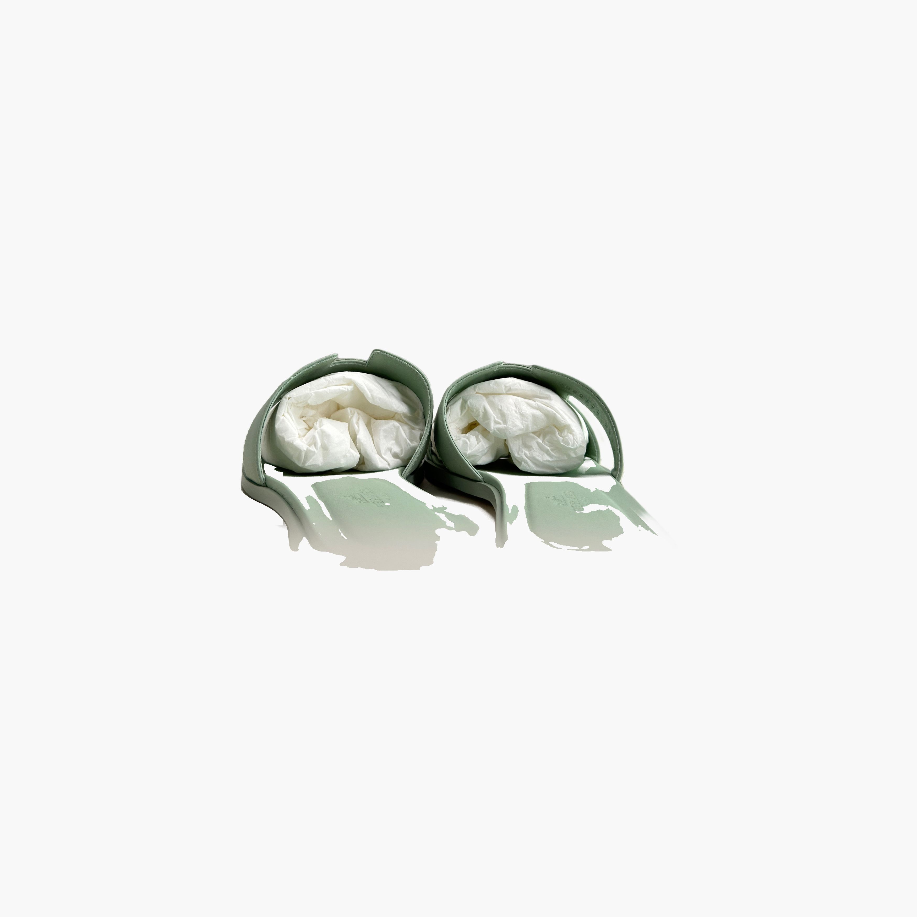Hermes Hermès Oran Sandals Green Size 39.5 Size US 9.5 / IT 39.5 - 6 Thumbnail
