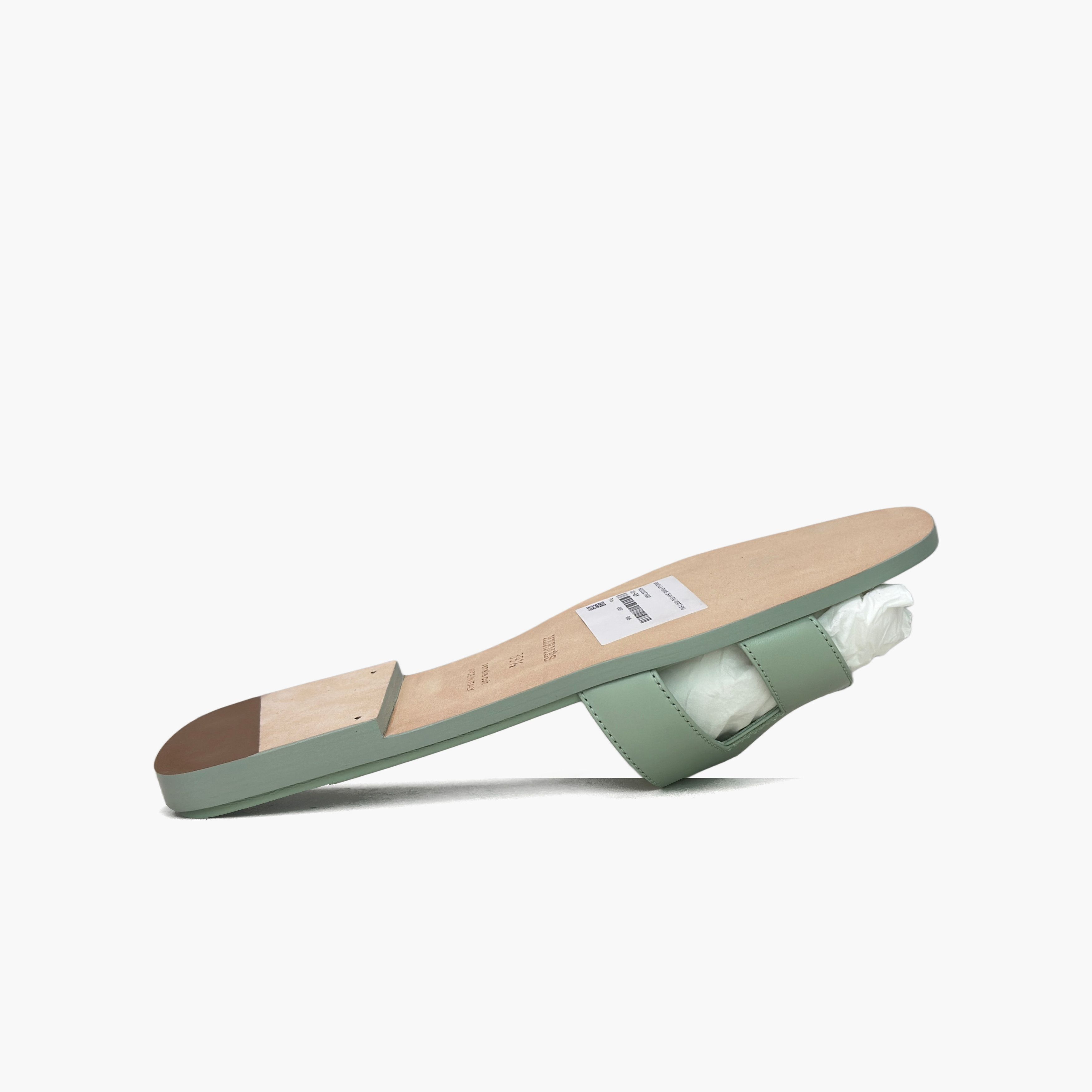 Hermes Hermès Oran Sandals Green Size 39.5 Size US 9.5 / IT 39.5 - 7 Thumbnail