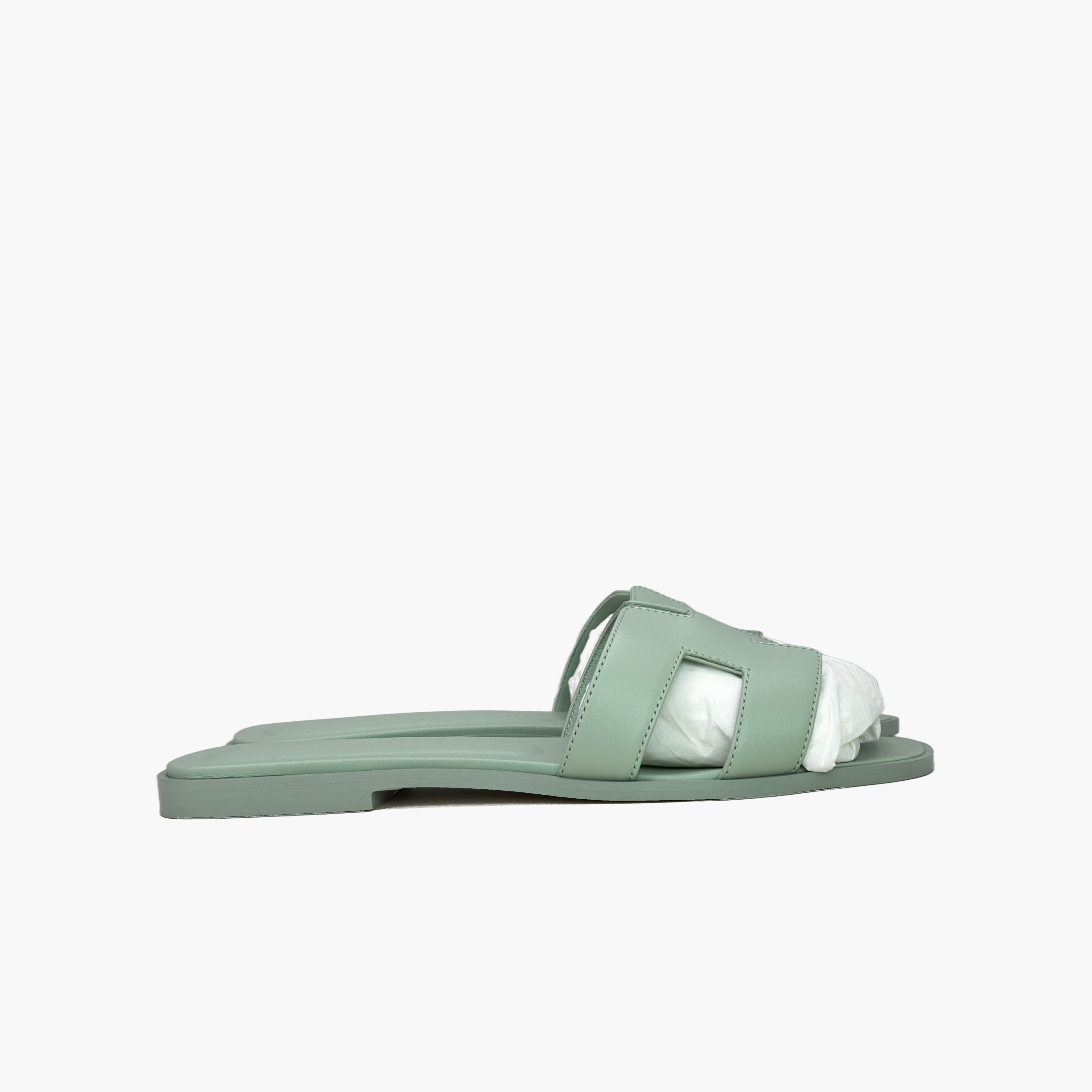 Hermes Hermès Oran Sandals Green Size 39.5 Size US 9.5 / IT 39.5 - 4 Thumbnail