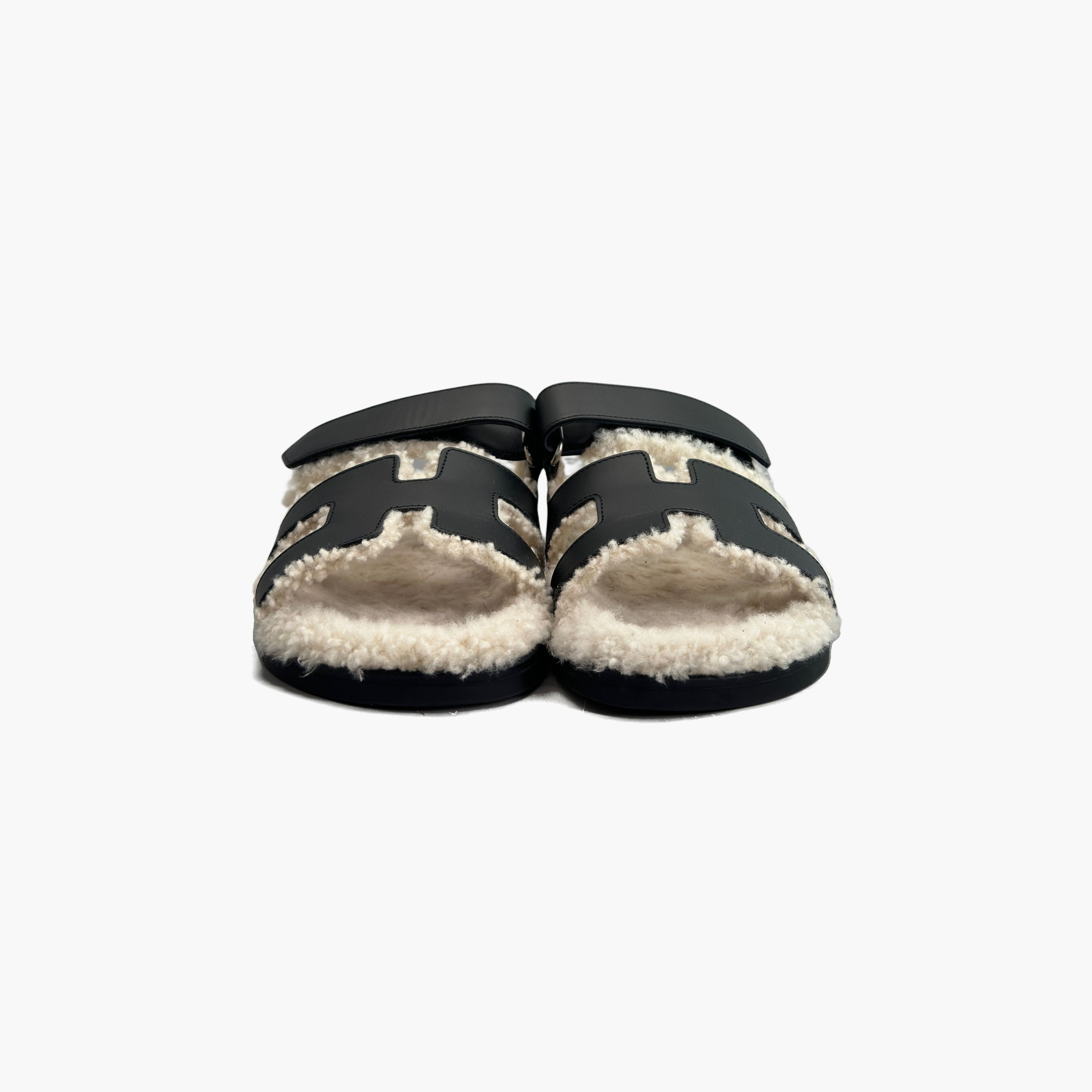 Hermes Hermes Chypre Shearling Sandals Size 37.5 Size US 7.5 / IT 37.5 - 5 Thumbnail