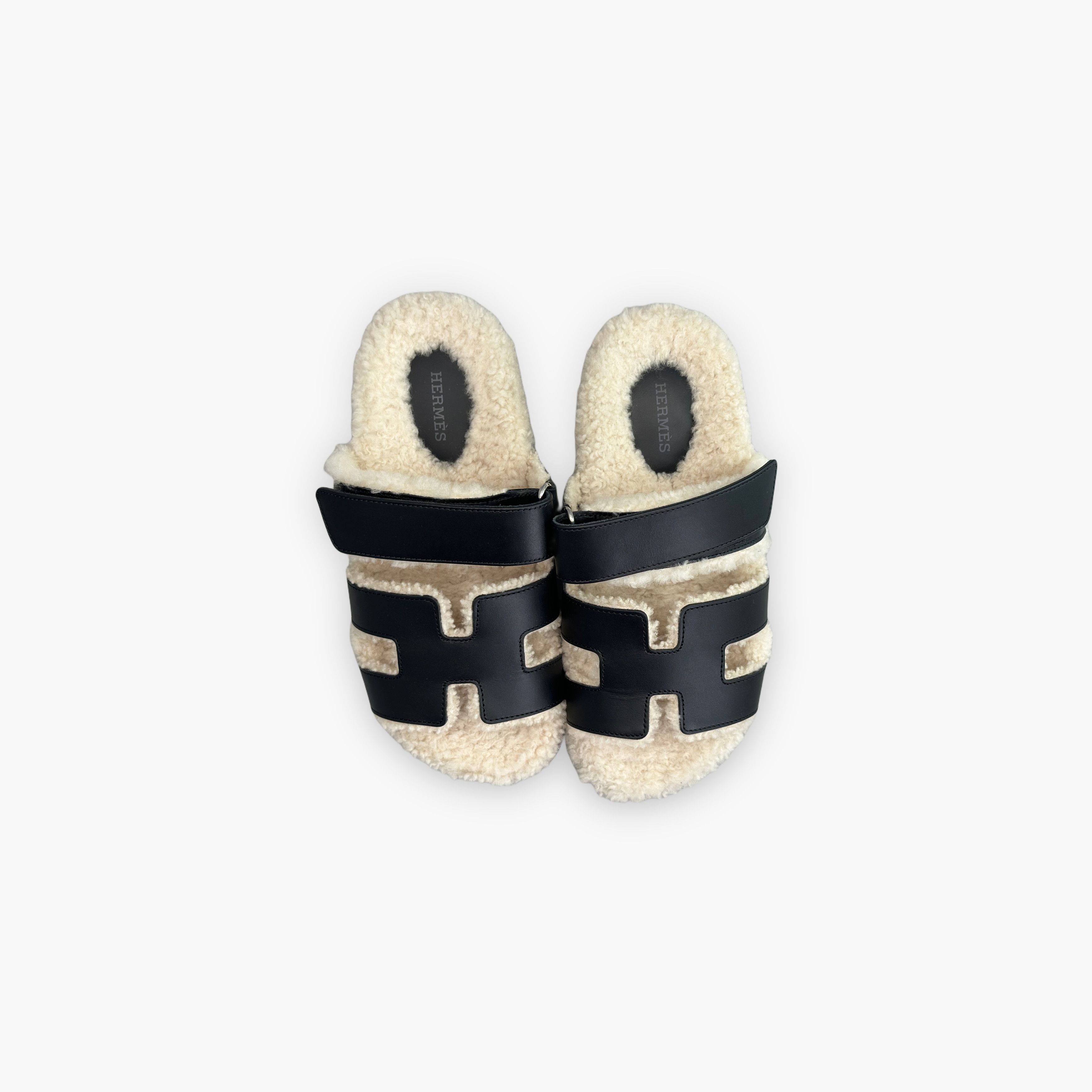 Hermes Hermes Chypre Shearling Sandals Size 37.5 Size US 7.5 / IT 37.5 - 9 Thumbnail
