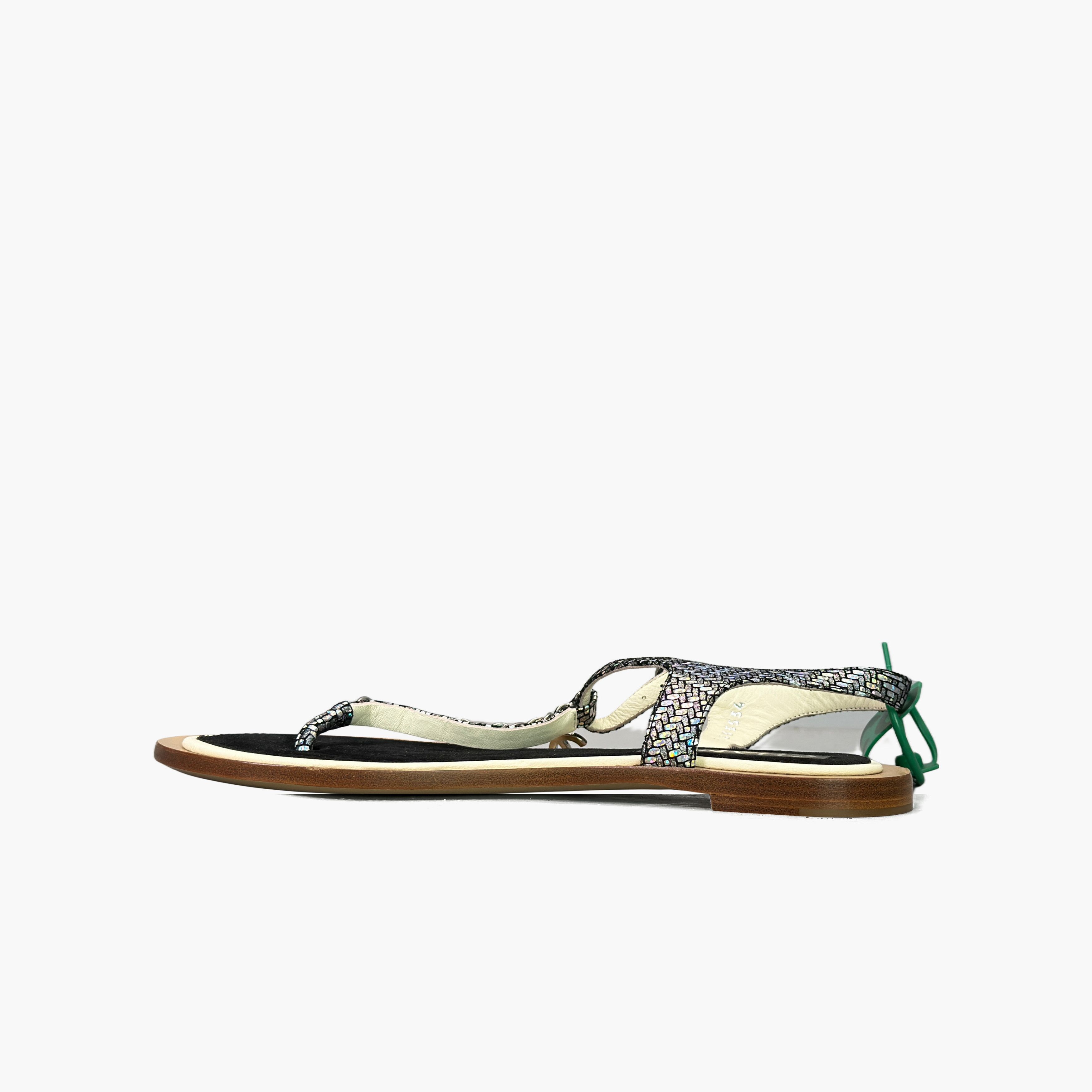 Chanel Chanel Silver Chain Thong Sandals Size 38 Size US 8 / IT 38 - 3 Thumbnail