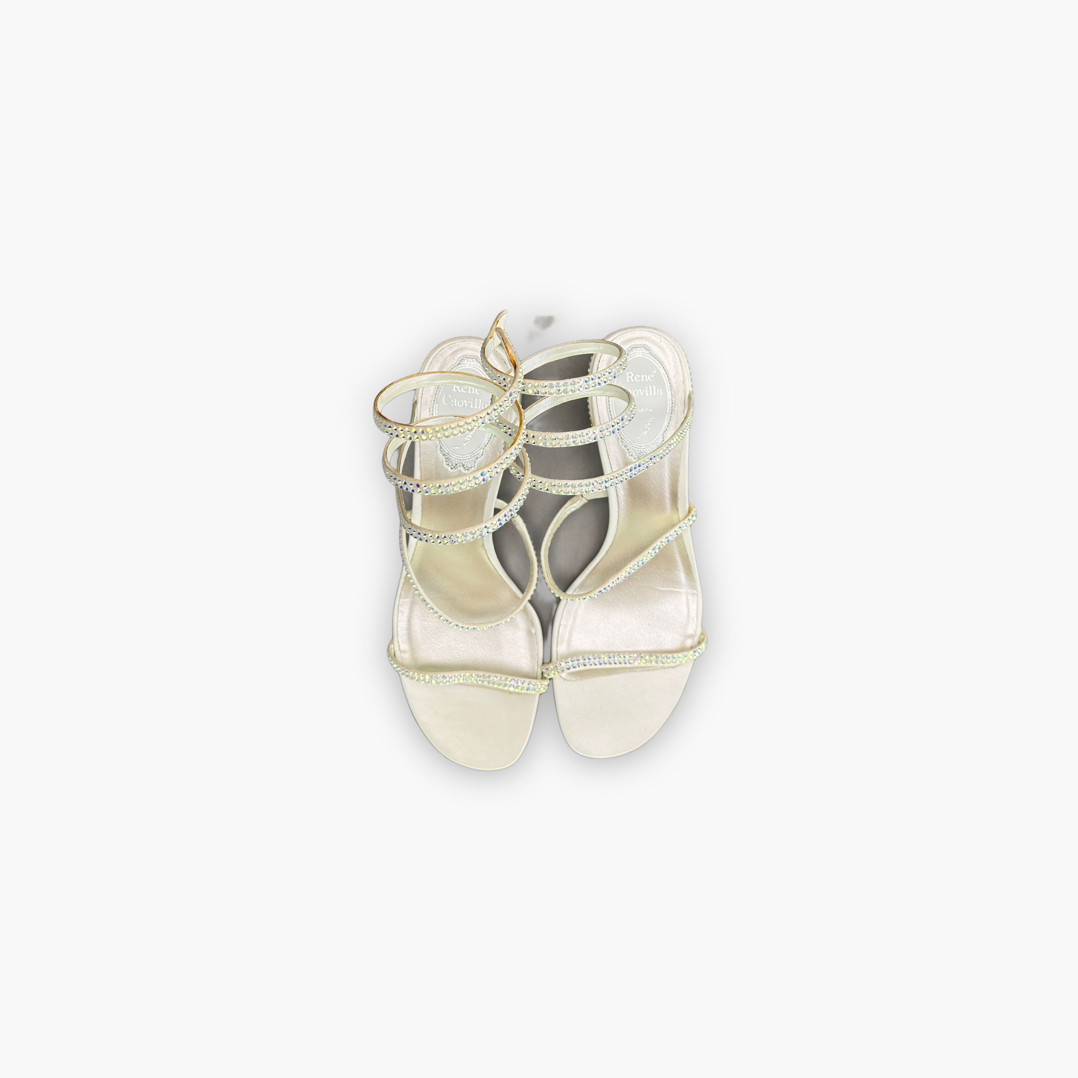 Rene Caovilla René Caovilla Cleo Crystal Sandals White Size 37.5 Size US 7.5 / IT 37.5 - 9 Thumbnail