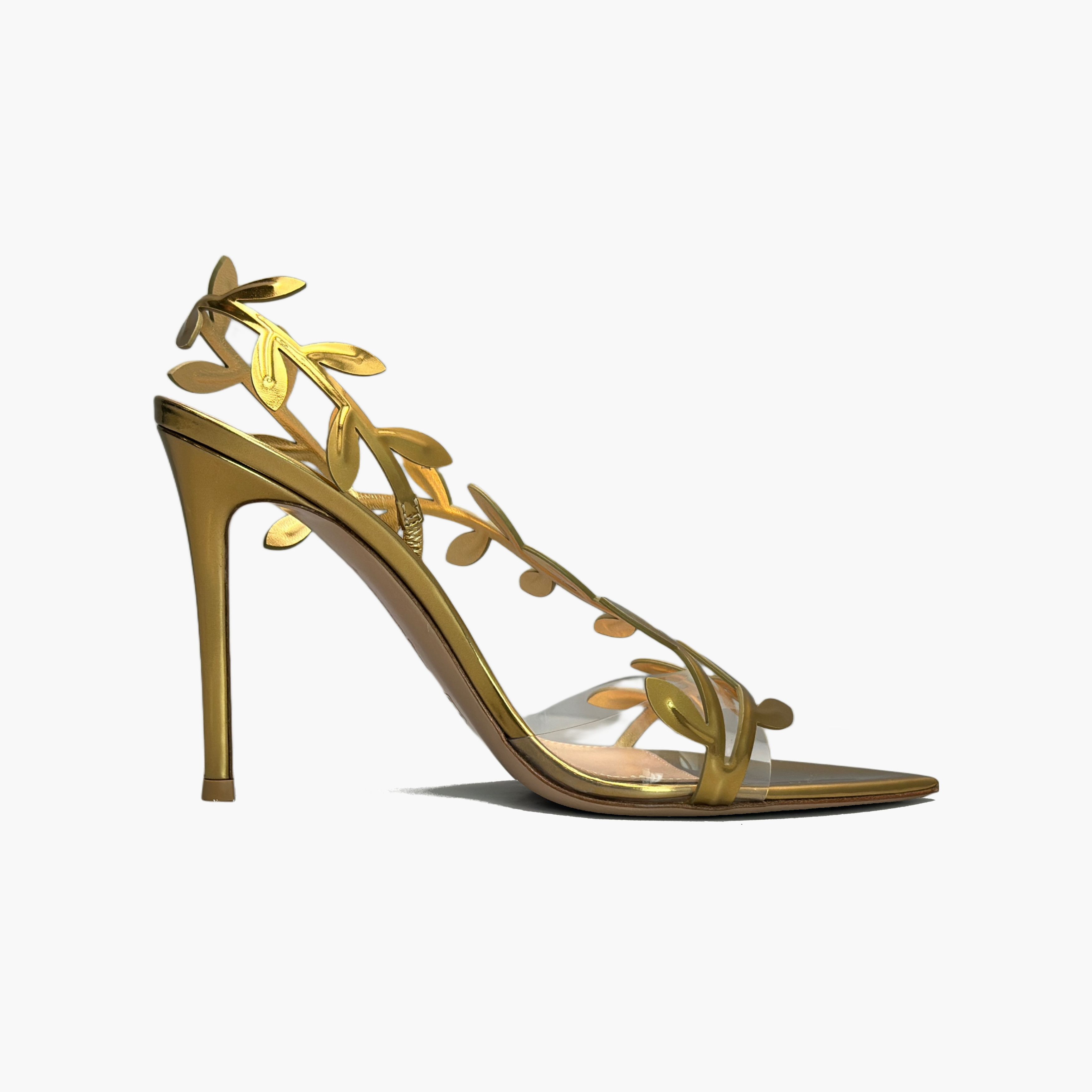 Gianvito Rossi Gianvito Rossi Gold Leaf Heels Size 37.5 Size US 7.5 / IT 37.5 - 2 Thumbnail