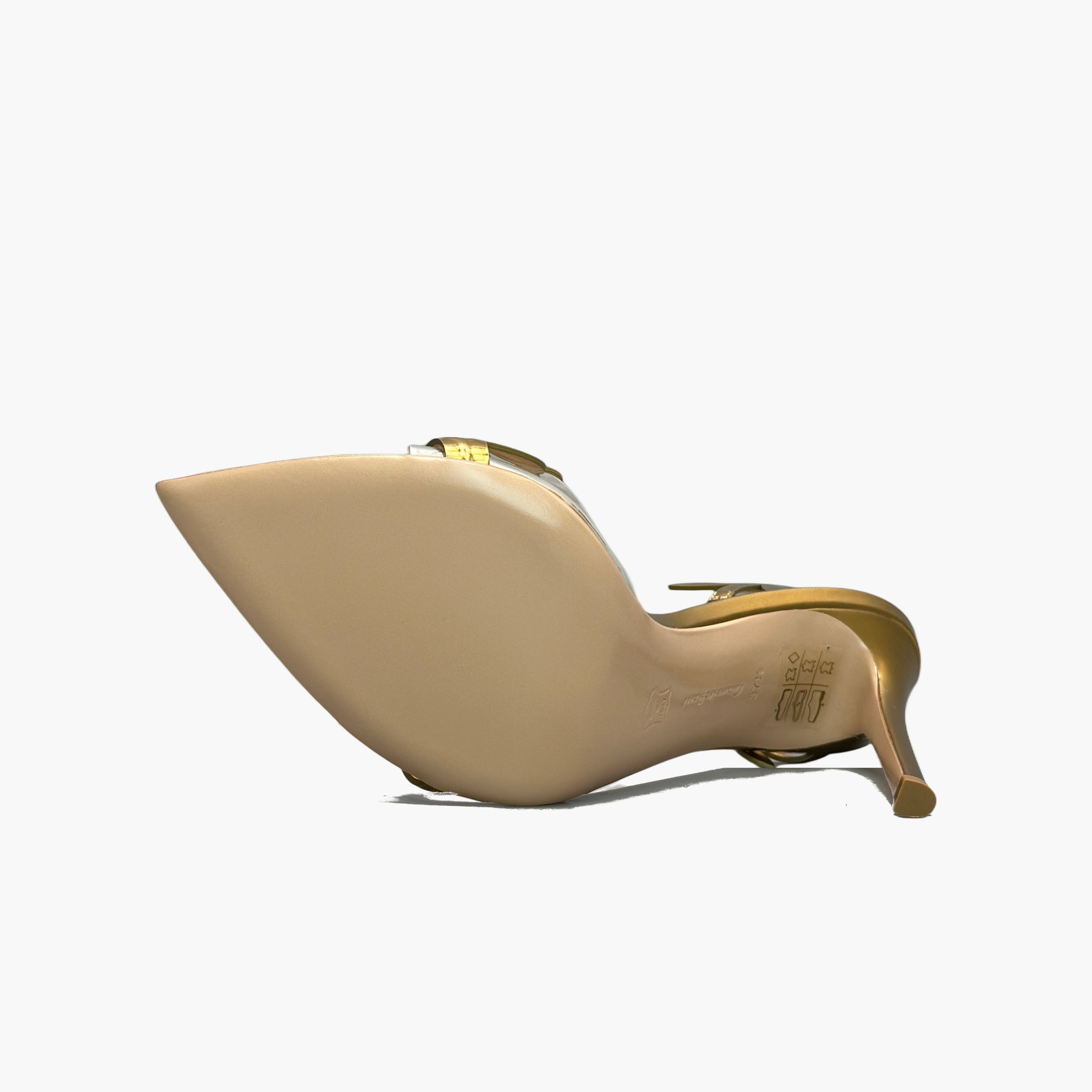 Gianvito Rossi Gianvito Rossi Gold Leaf Heels Size 37.5 Size US 7.5 / IT 37.5 - 8 Thumbnail