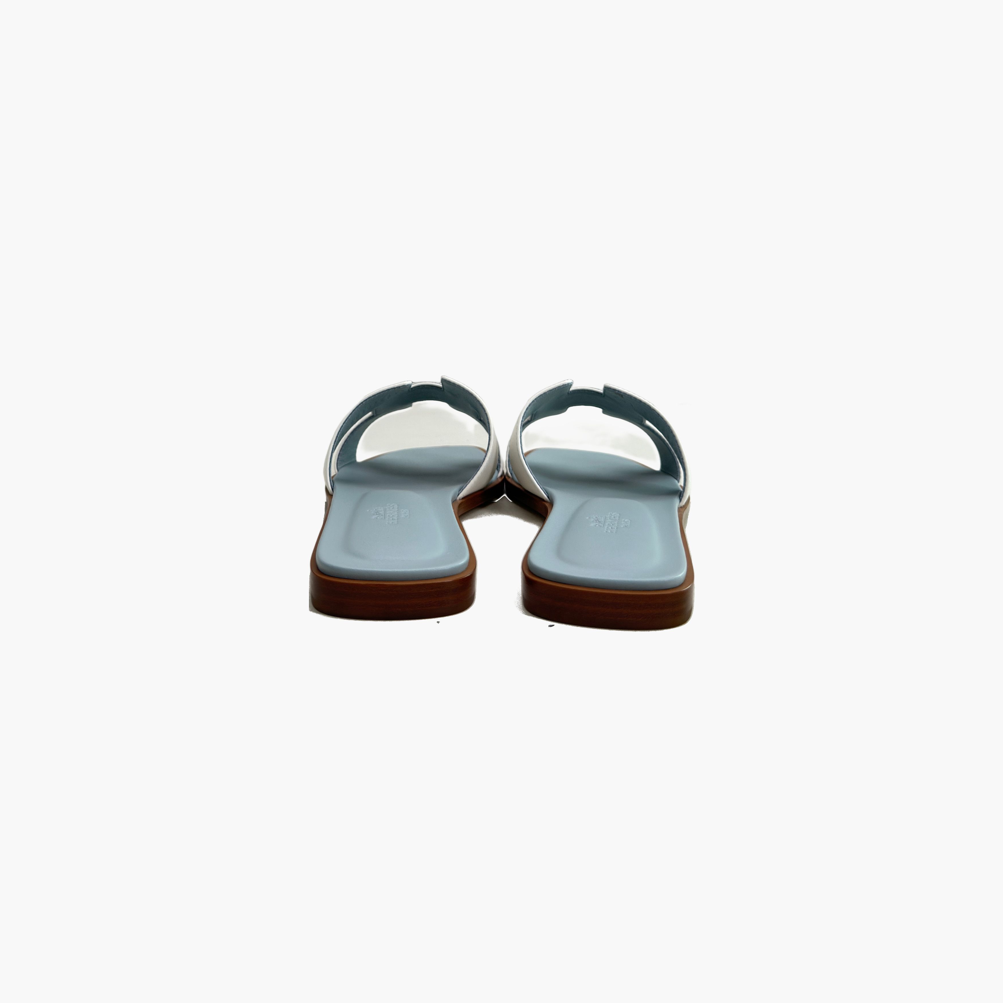 Hermes Hermes Oran H Leather Sandals Size 37.5 Size US 7.5 / IT 37.5 - 6 Thumbnail