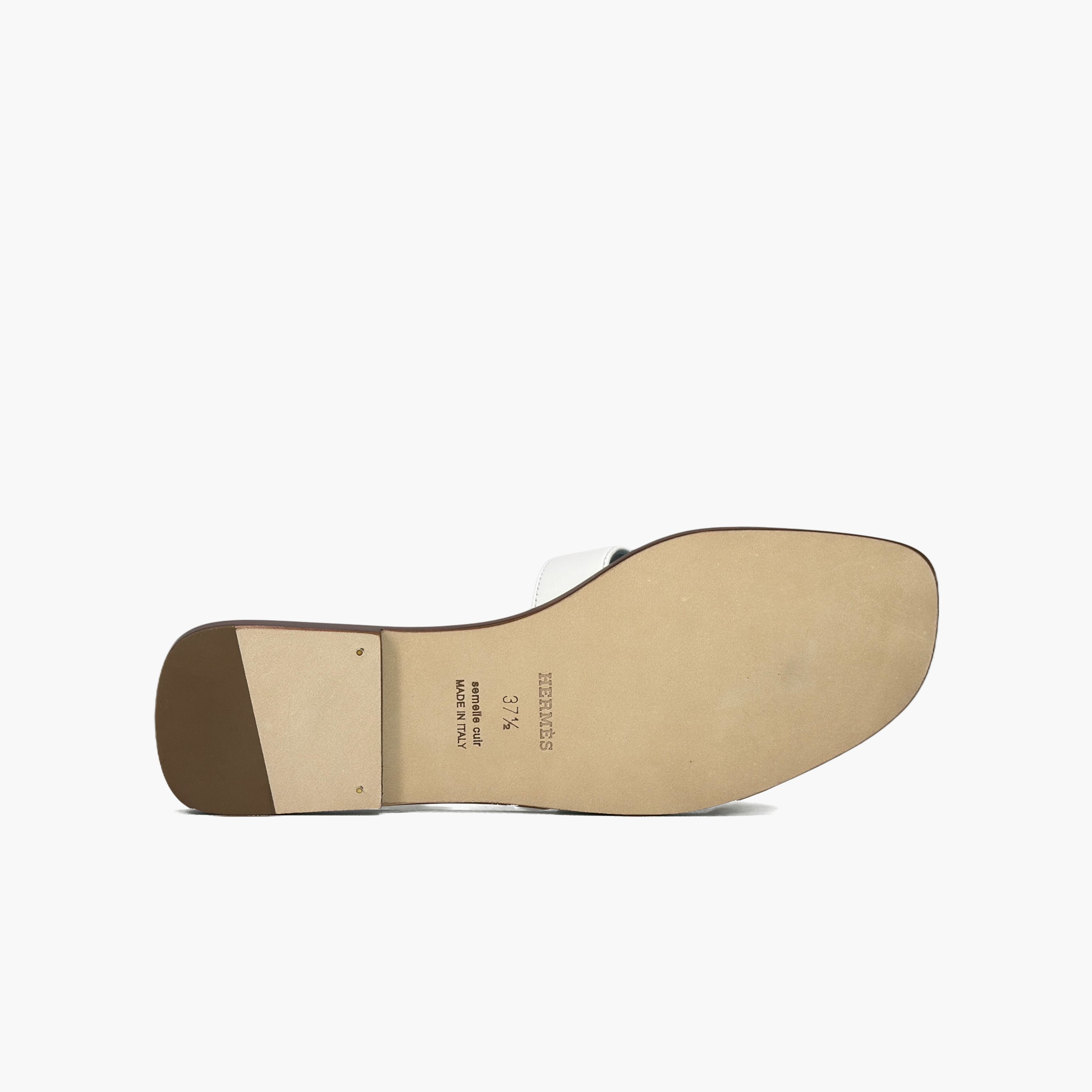 Hermes Hermes Oran H Leather Sandals Size 37.5 Size US 7.5 / IT 37.5 - 7 Thumbnail