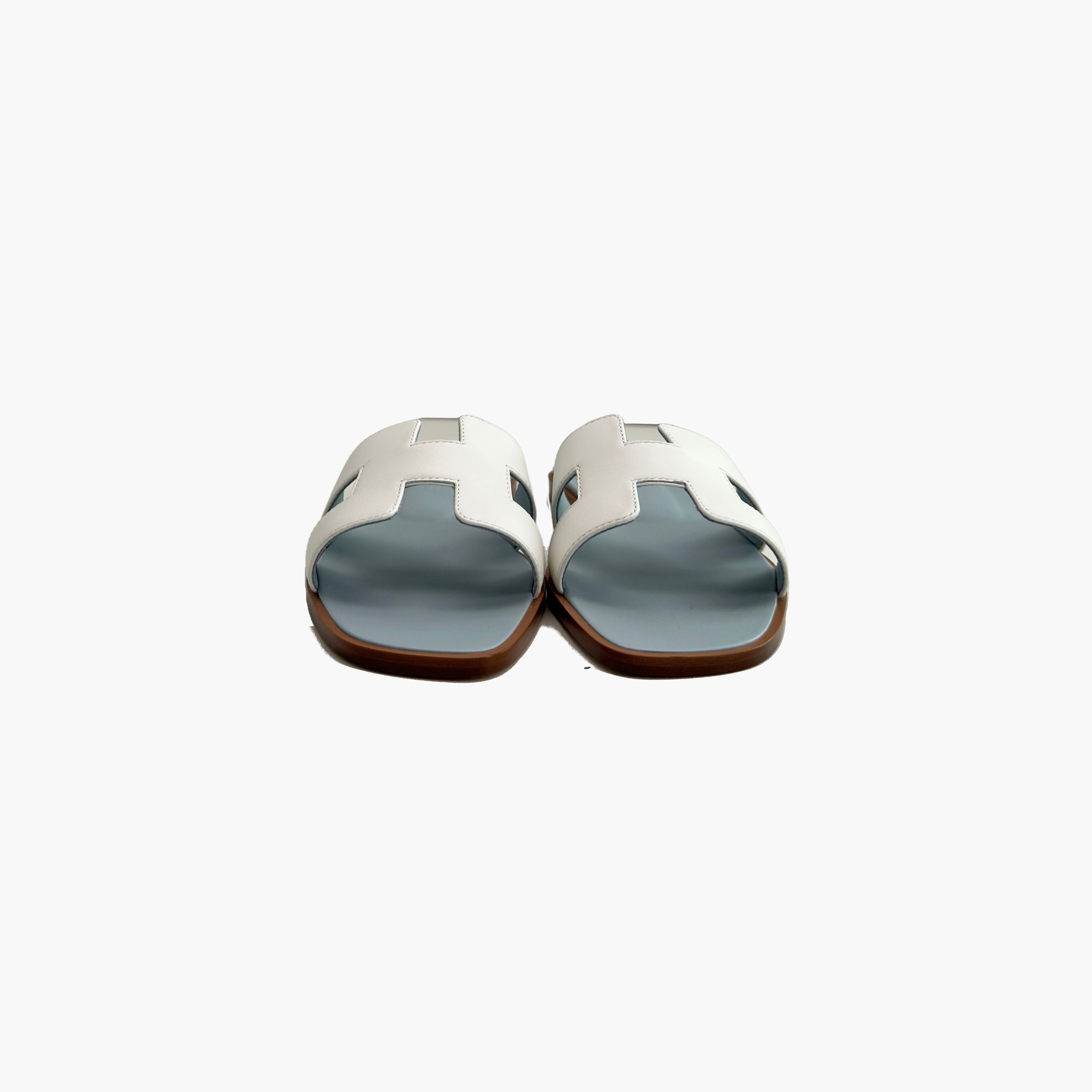 Hermes Hermes Oran H Leather Sandals Size 37.5 Size US 7.5 / IT 37.5 - 5 Thumbnail