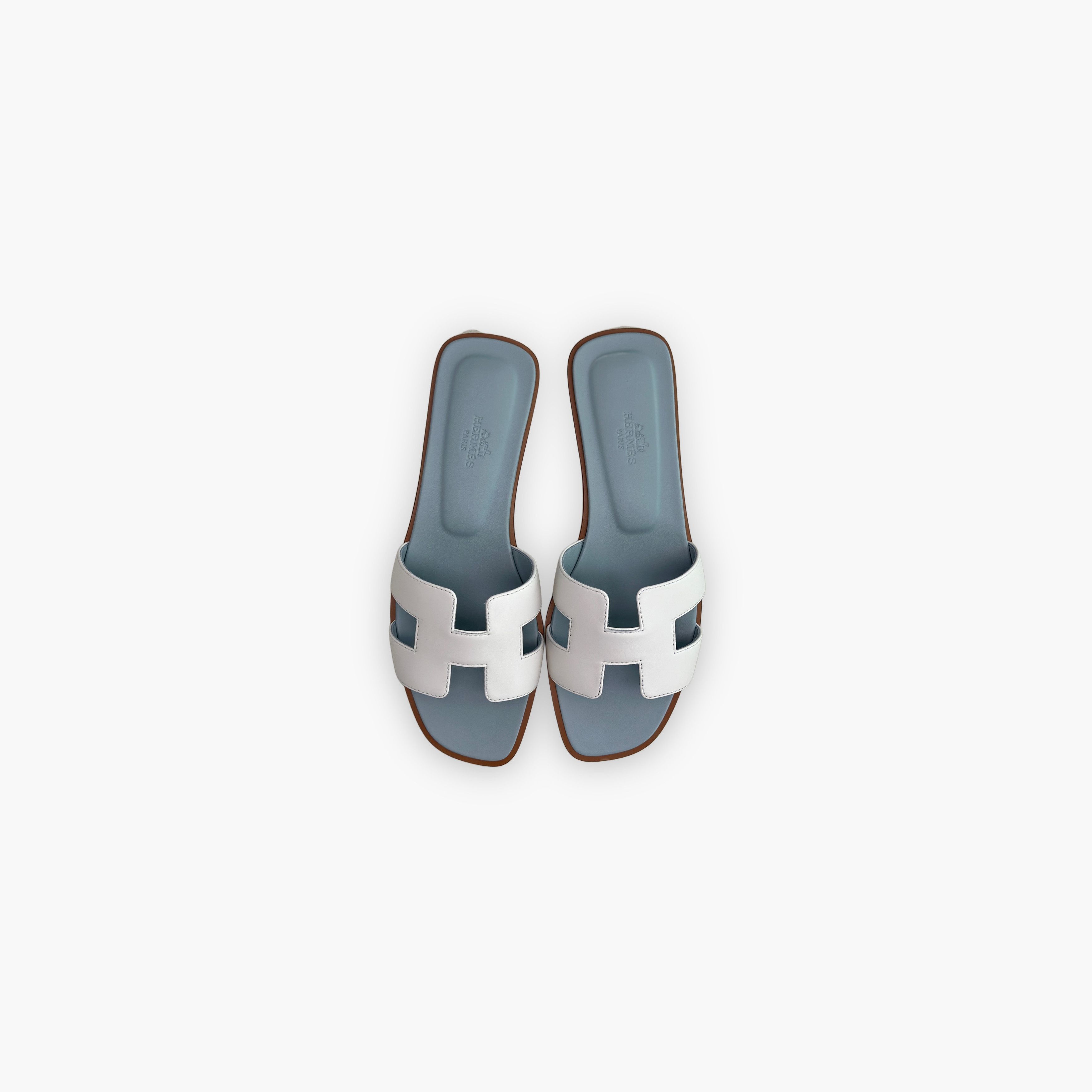 Hermes Hermes Oran H Leather Sandals Size 37.5 Size US 7.5 / IT 37.5 - 9 Thumbnail