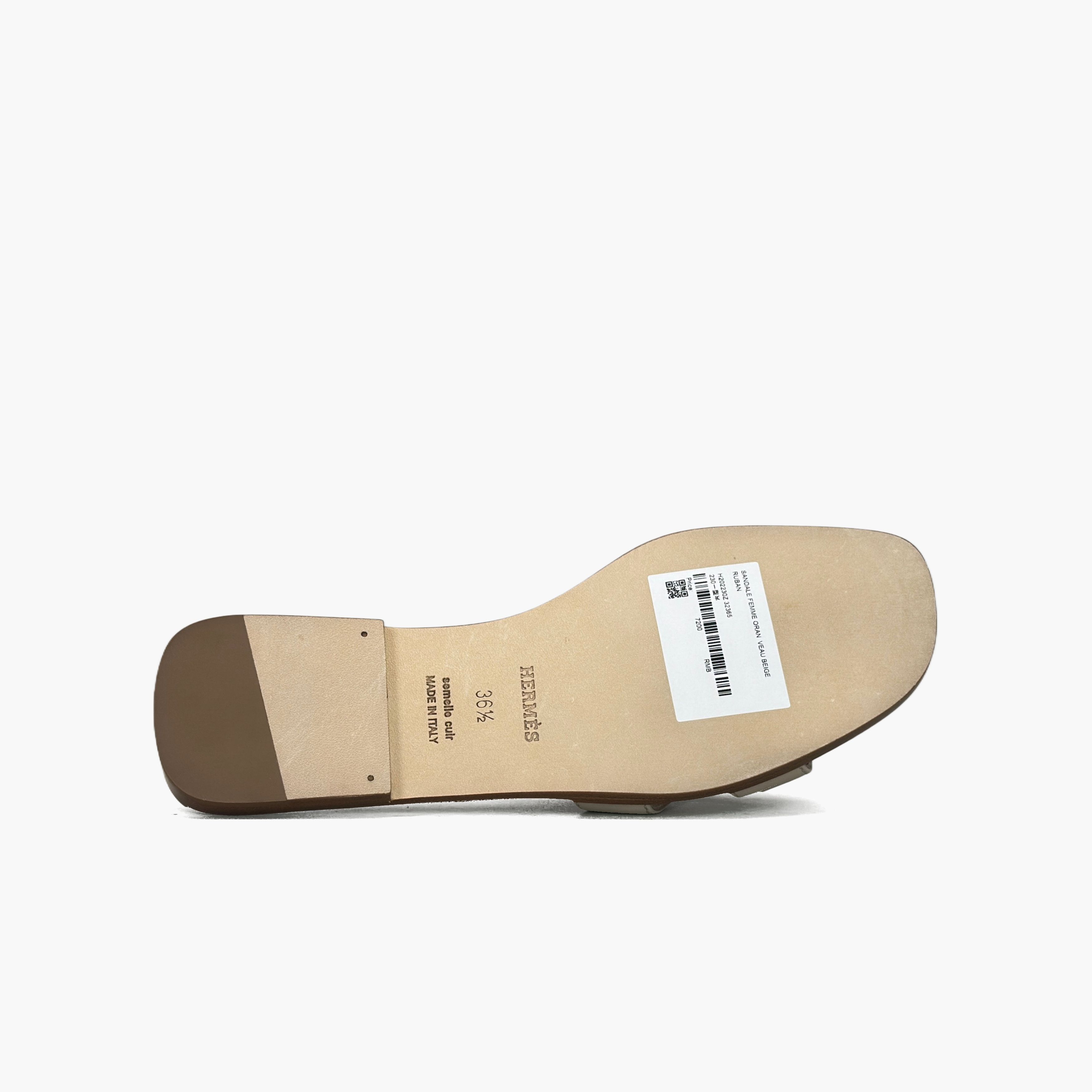 Hermes Hermès Oran Leather Sandals Size 36.5 Size US 6.5 / IT 36.5 - 7 Thumbnail
