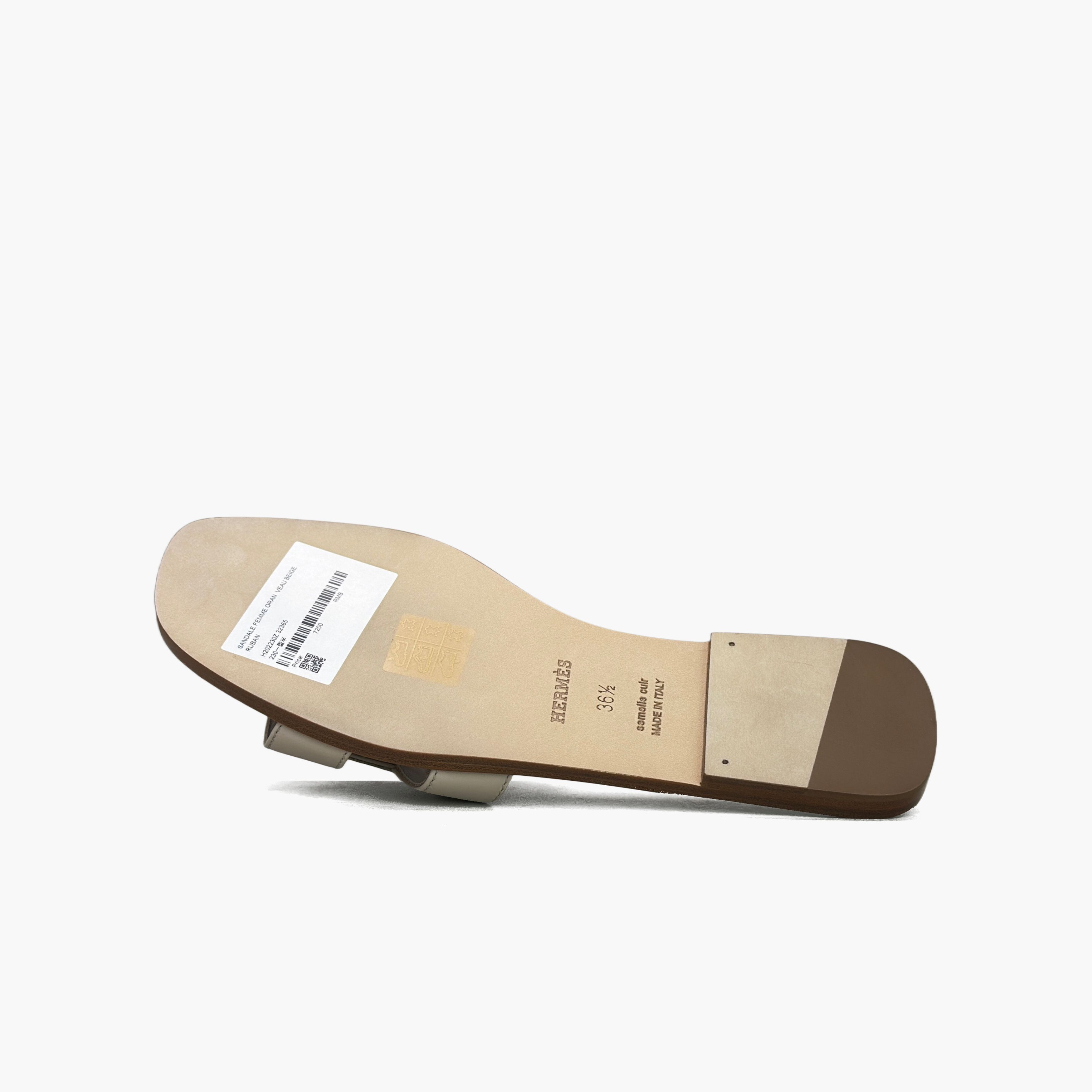 Hermes Hermès Oran Leather Sandals Size 36.5 Size US 6.5 / IT 36.5 - 8 Thumbnail