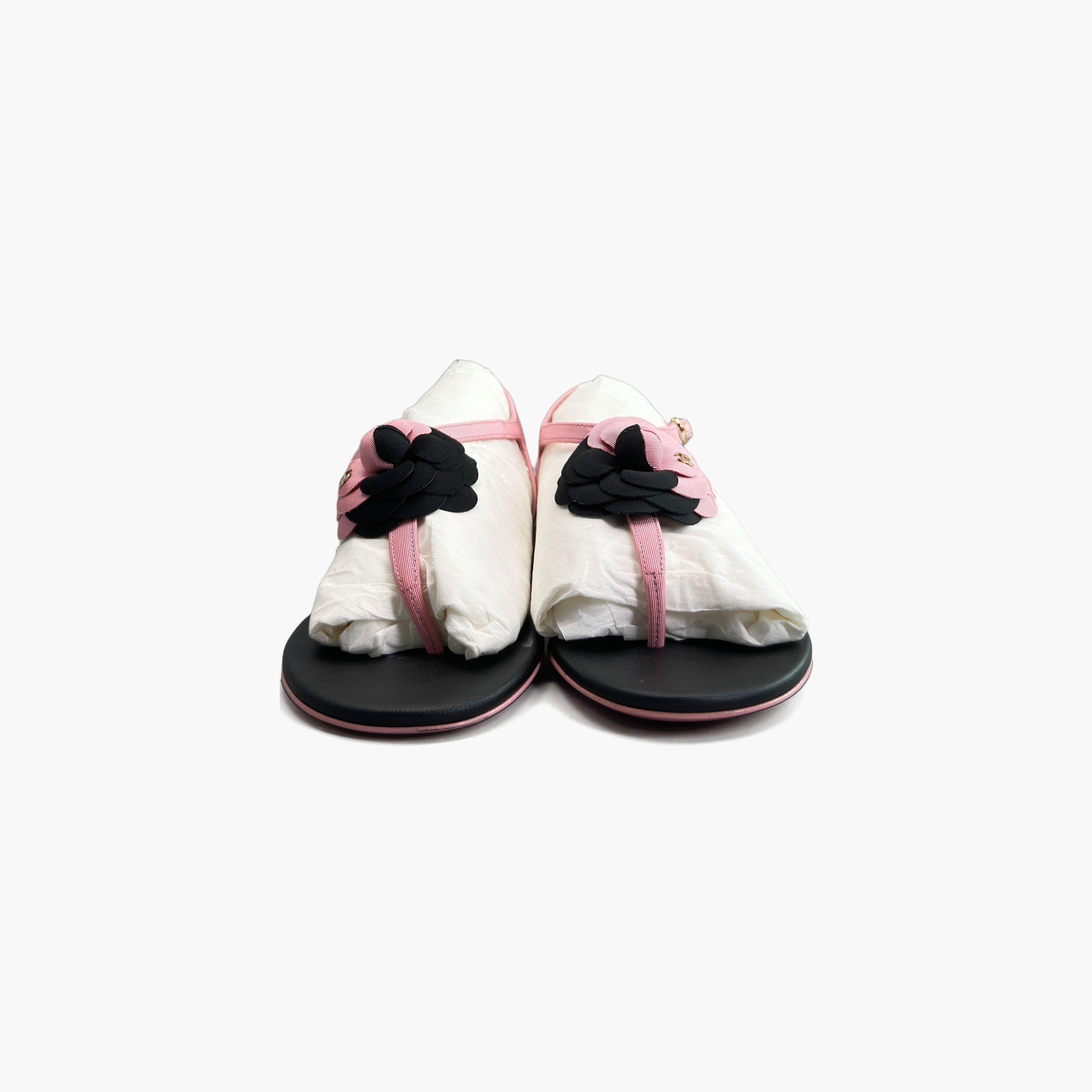 Chanel Chanel Camellia Flower Sandals Size 36.5 Size US 6.5 / IT 36.5 - 5 Thumbnail