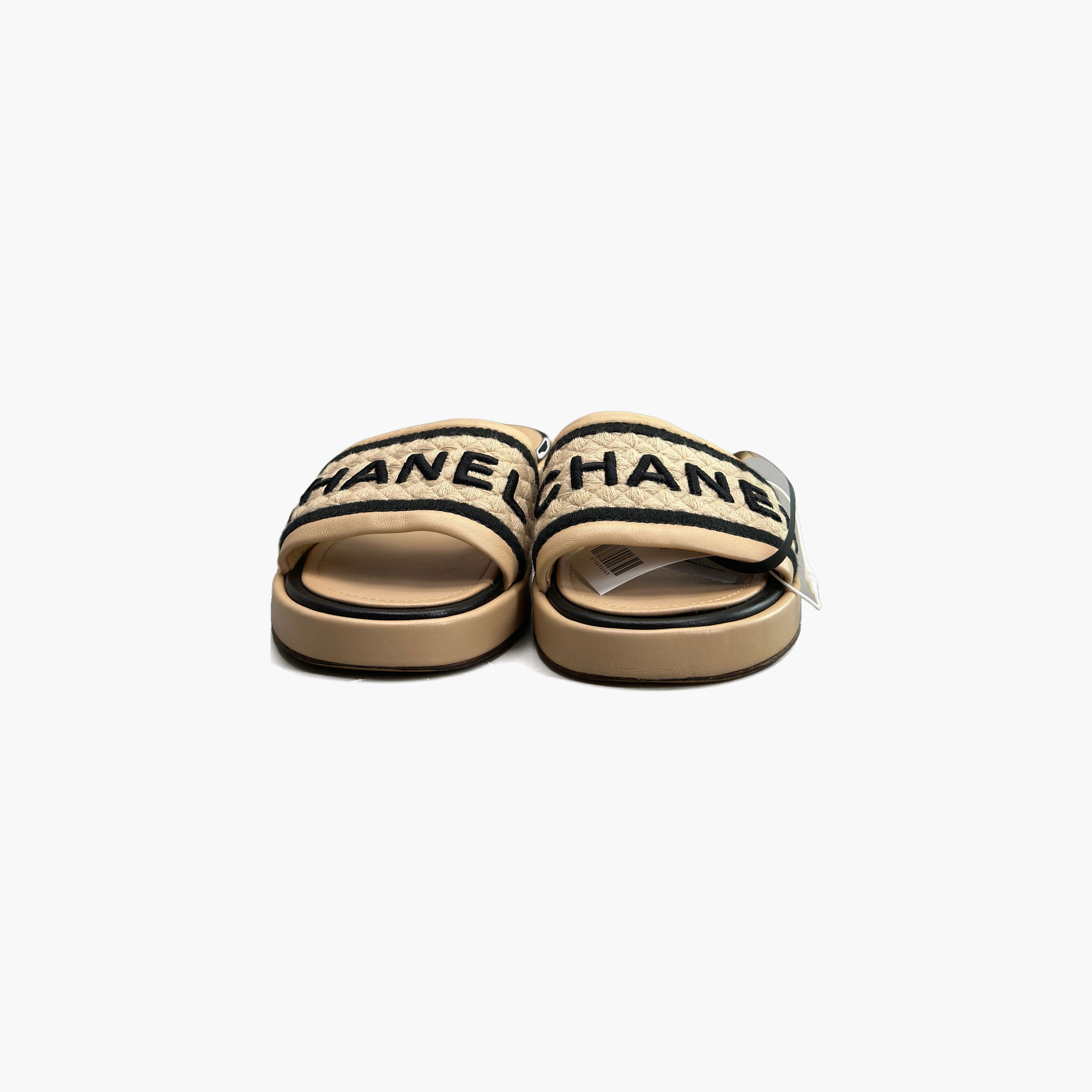 Chanel CHANEL Logo Slide Sandals Size 37.5 Size US 7.5 / IT 37.5 - 5 Thumbnail