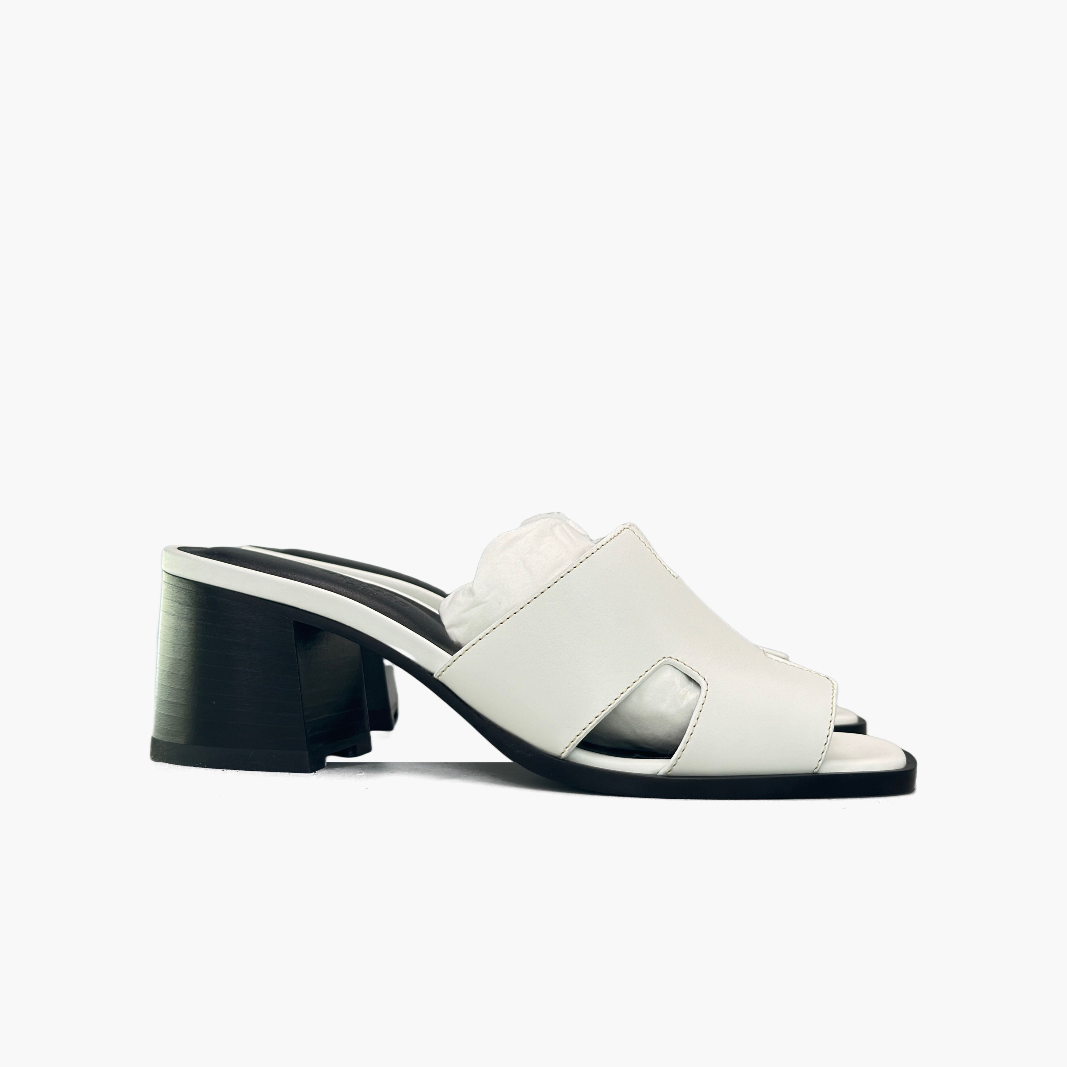 Hermes Hermès Helia Leather Block Heel Mules Size 37 Size US 7 / IT 37 - 4 Thumbnail