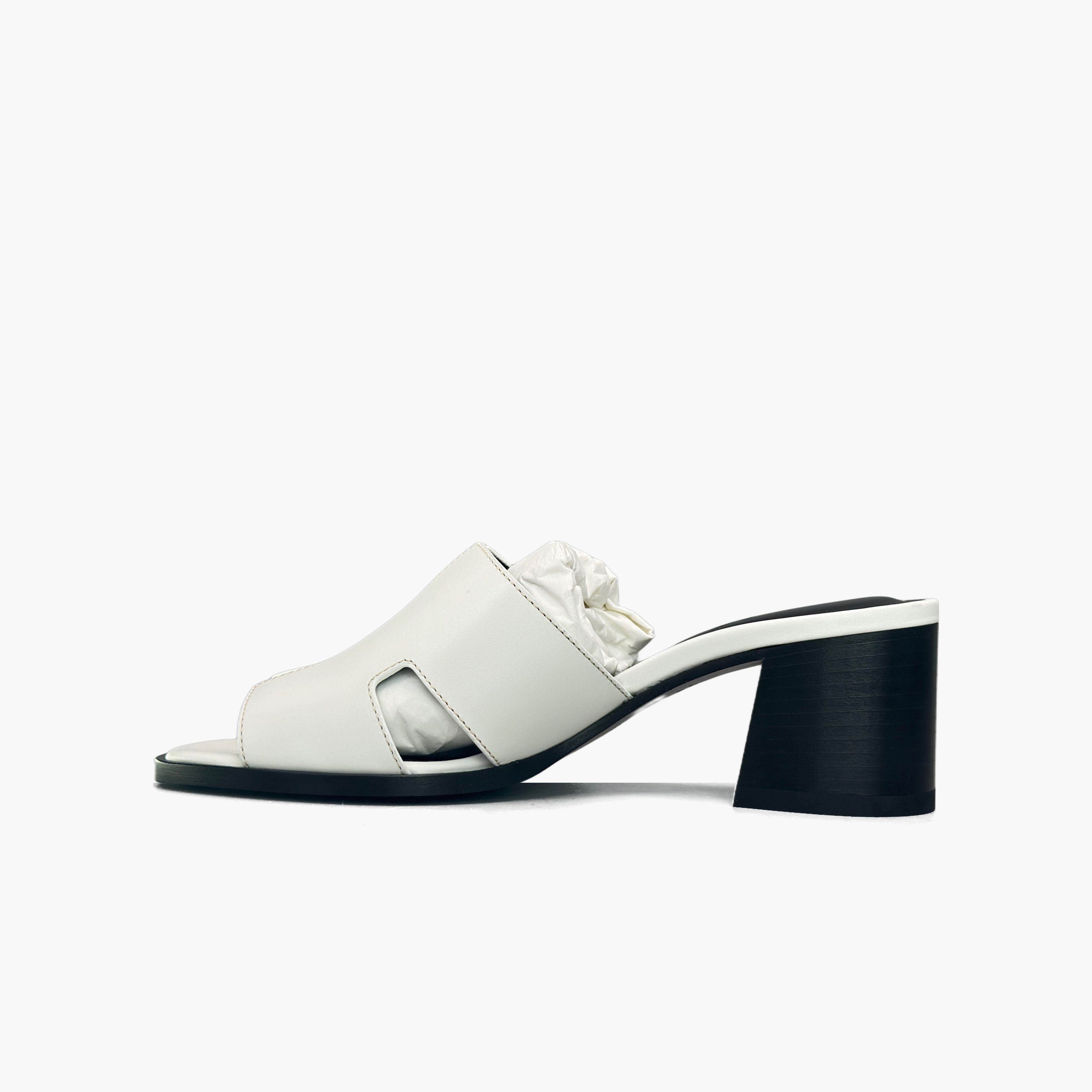 Hermes Hermès Helia Leather Block Heel Mules Size 37 Size US 7 / IT 37 - 3 Thumbnail