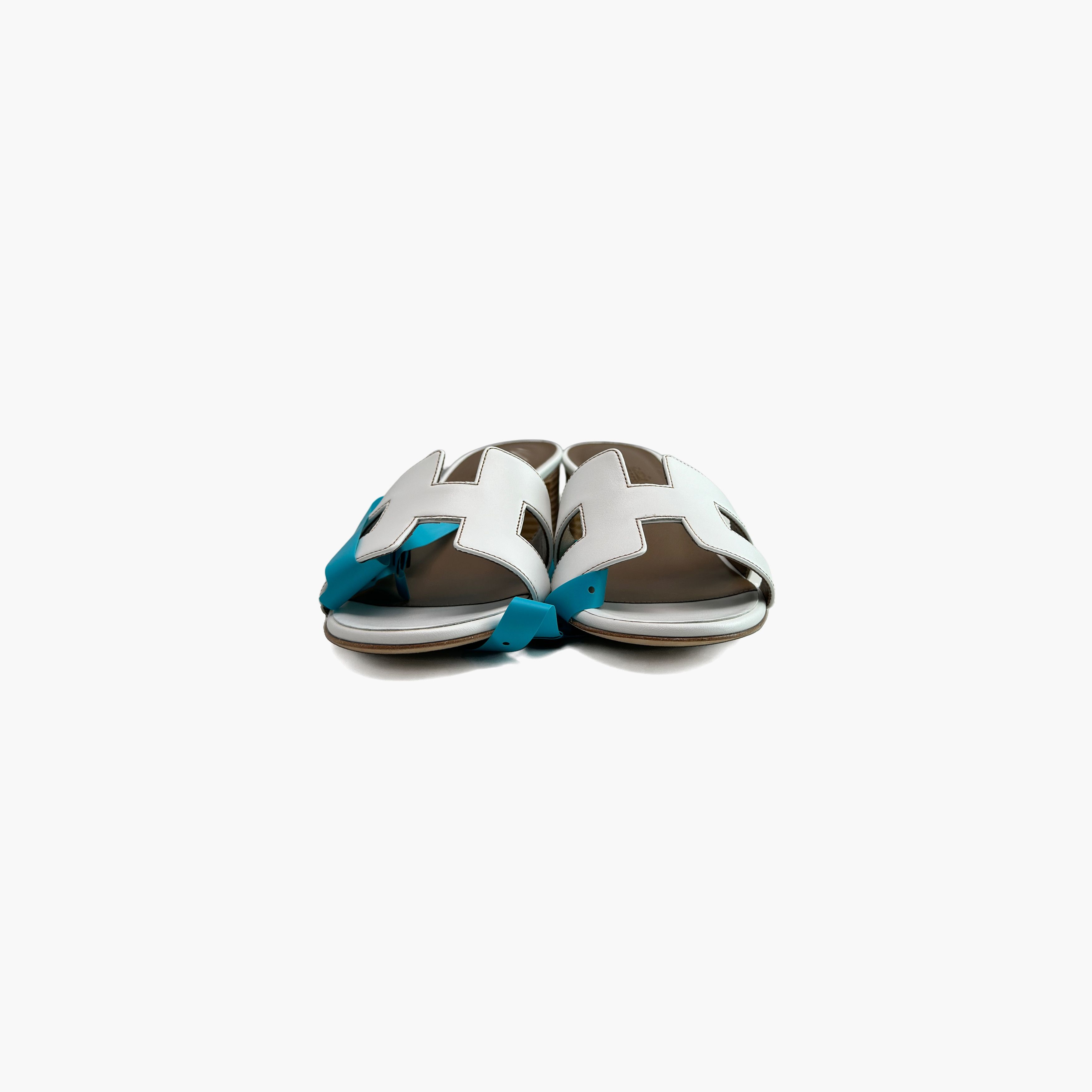 Hermes Hermès Oasis Leather Sandals White Size 37 Size US 7 / IT 37 - 5 Thumbnail