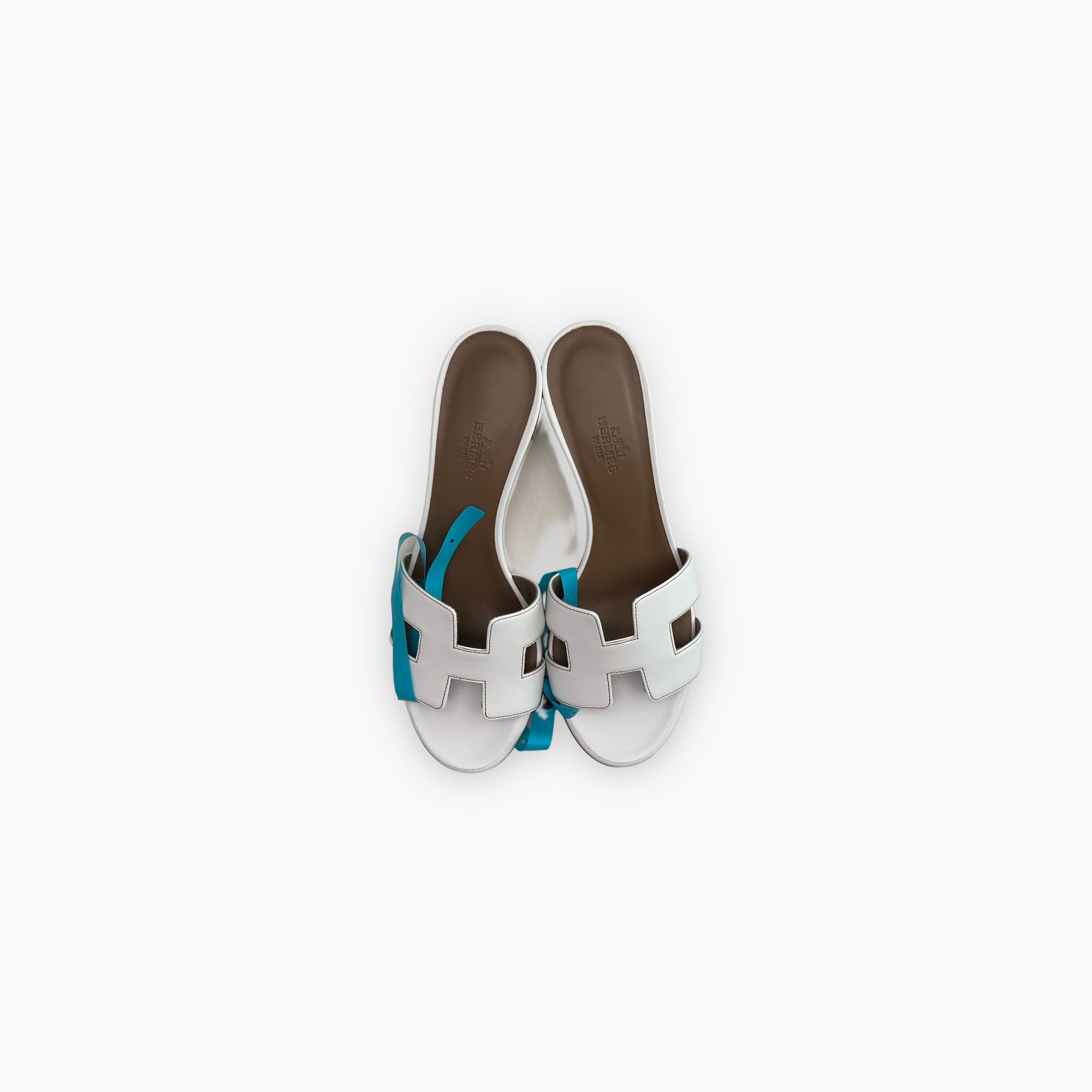 Hermes Hermès Oasis Leather Sandals White Size 37 Size US 7 / IT 37 - 9 Thumbnail