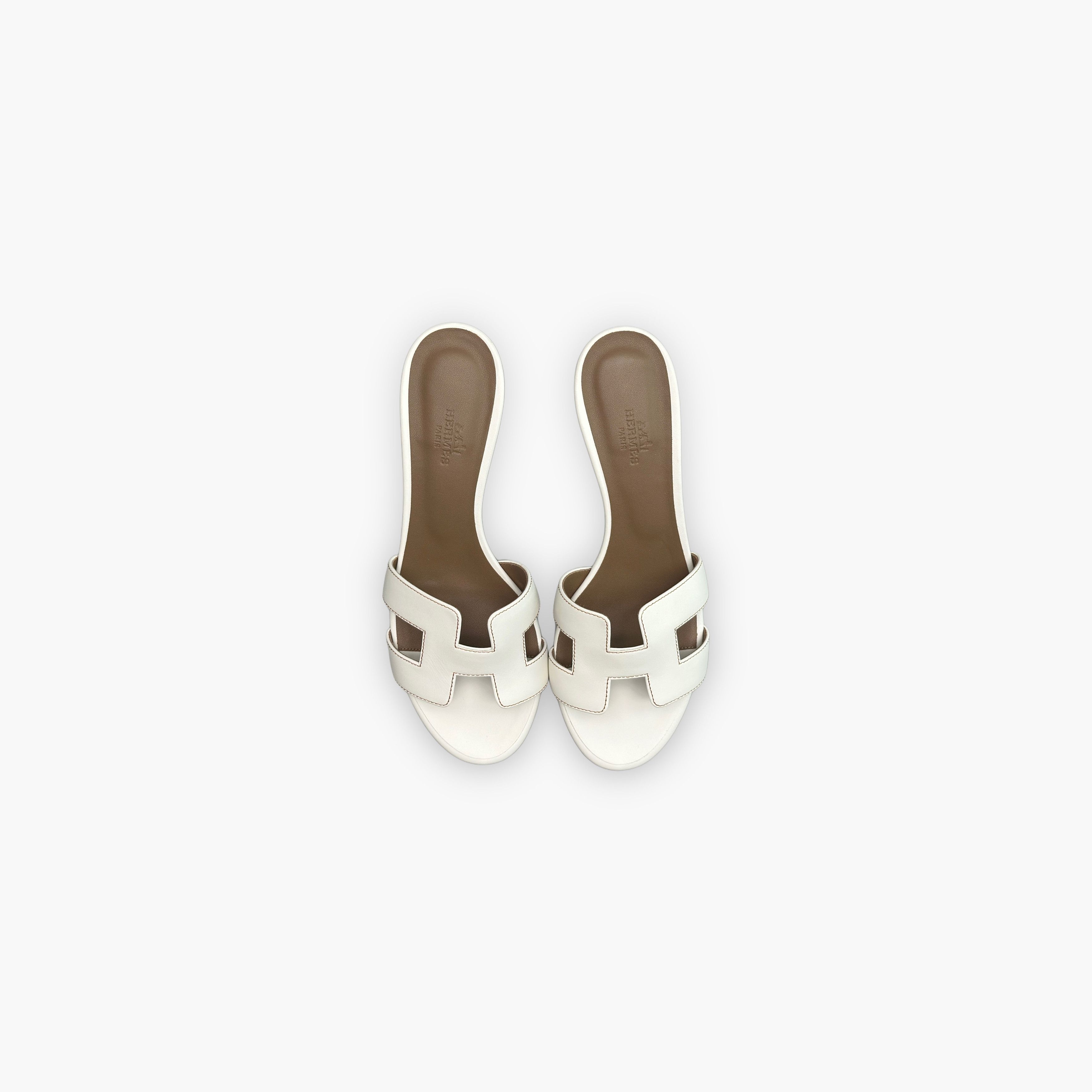 Hermes Hermès Oasis Block Heel Leather Sandals Size 37.5 Size US 7.5 / IT 37.5 - 9 Thumbnail