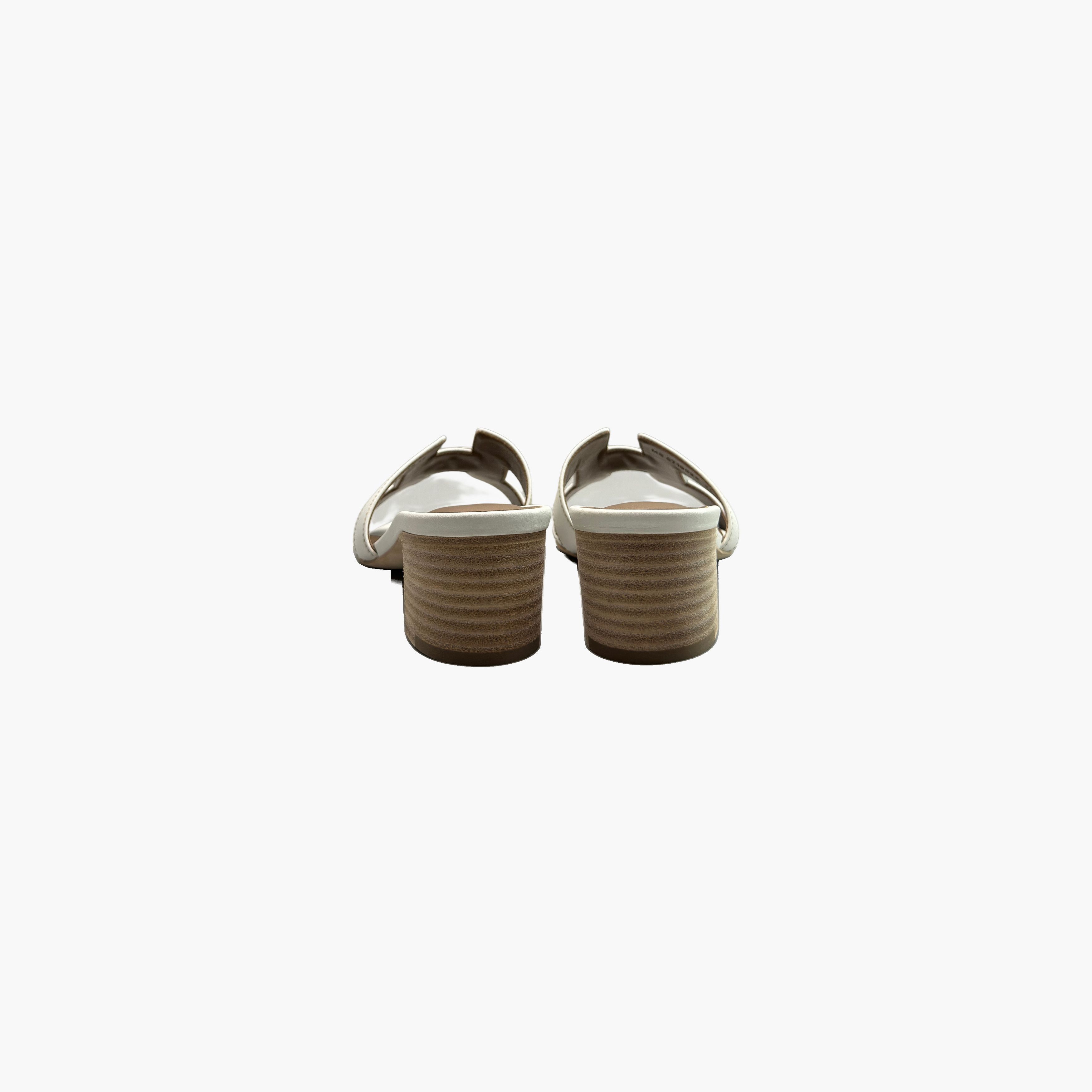 Hermes Hermès Oasis Block Heel Leather Sandals Size 37.5 Size US 7.5 / IT 37.5 - 6 Thumbnail