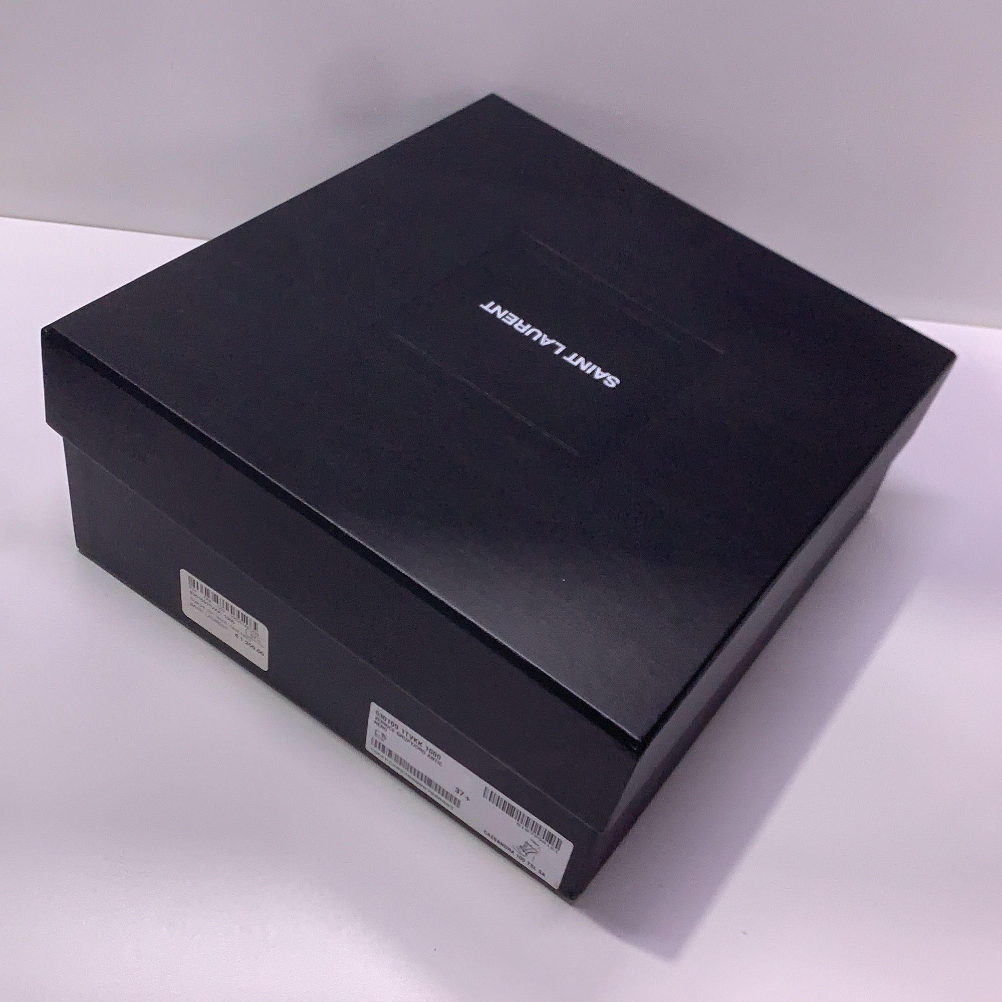 Saint Laurent Paris Saint Laurent Cassandra Gold Logo Patent Sandals Size 37.5 Size US 7.5 / IT 37.5 - 11 Thumbnail