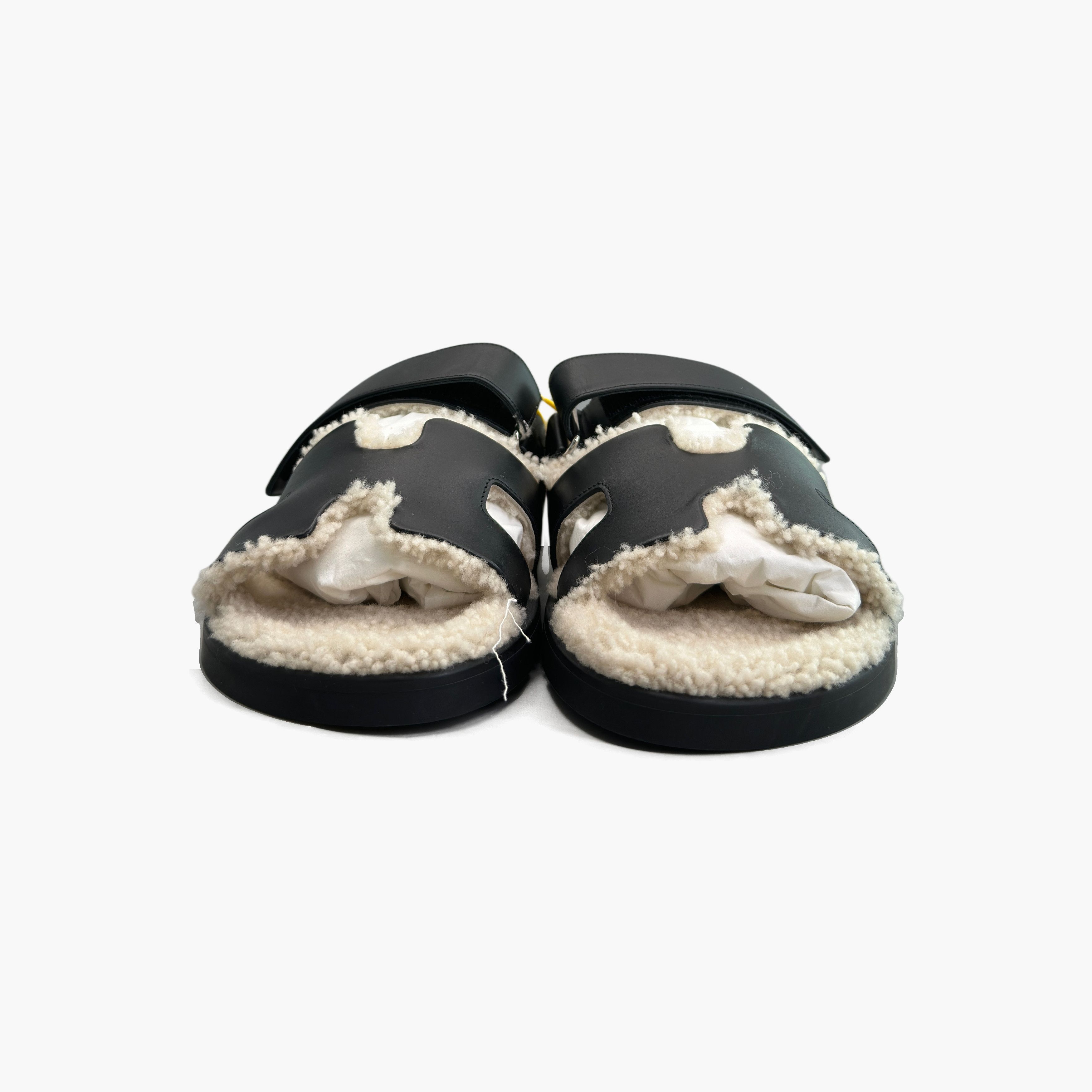 Hermes Hermes Chypre Leather Shearling Sandals Size 9 Size US 9 / EU 42 - 5 Thumbnail