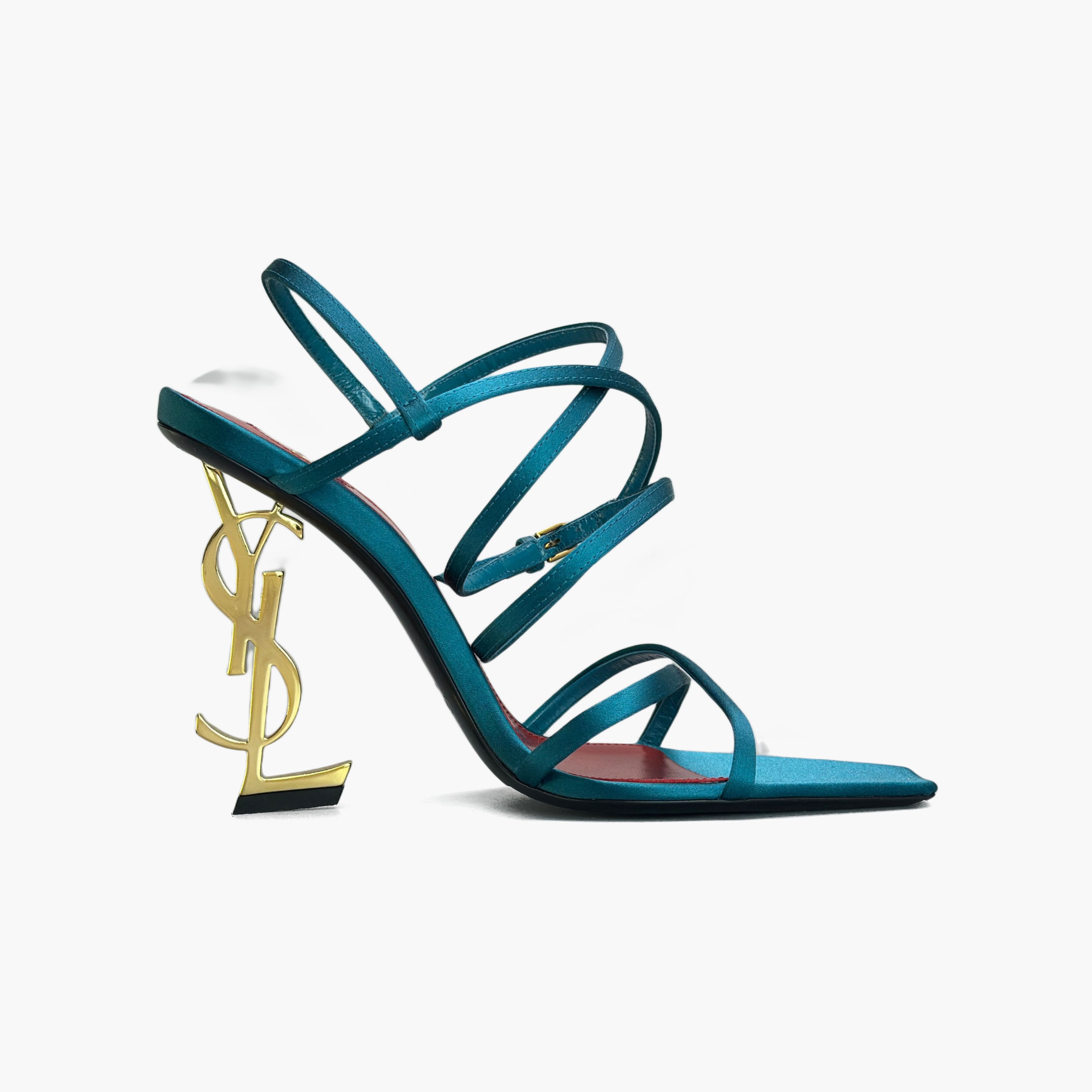 Hermes Saint Laurent Opyum Satin Sandals Size 37 Size US 7 / IT 37 - 2 Thumbnail