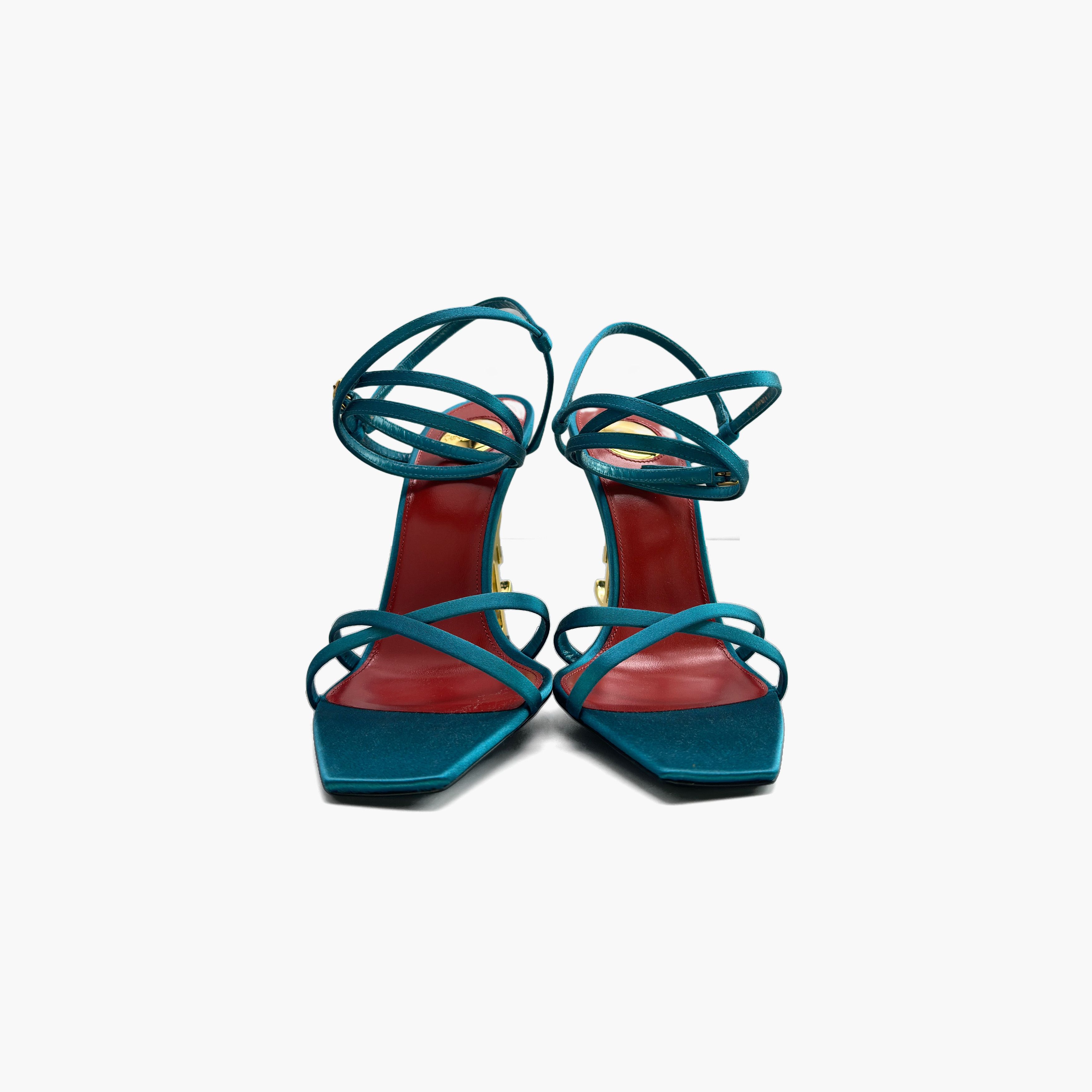 Hermes Saint Laurent Opyum Satin Sandals Size 37 Size US 7 / IT 37 - 5 Thumbnail