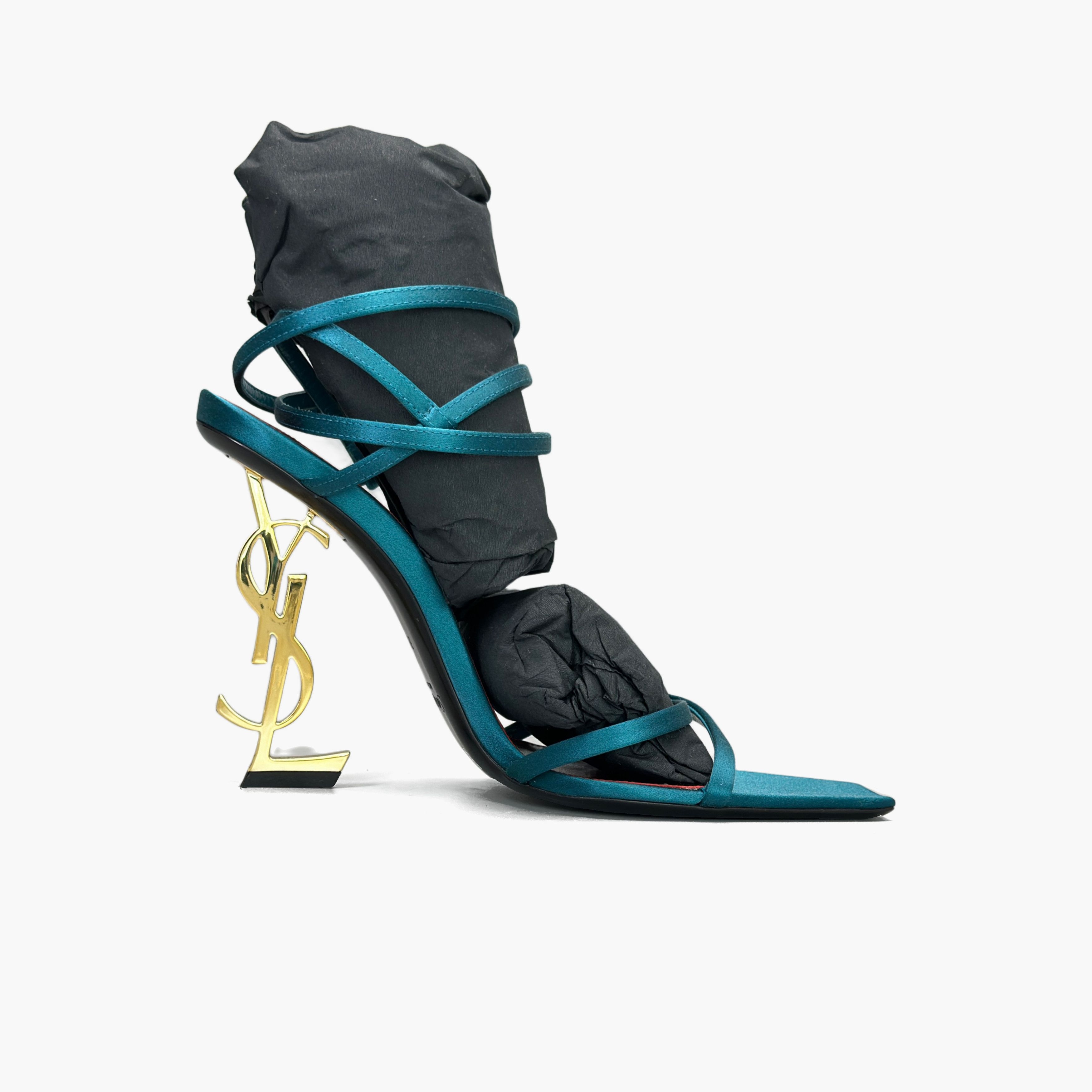 Saint Laurent Paris Saint Laurent Opyum Heels Blue Size 38.5 Size US 8.5 / IT 38.5 - 2 Thumbnail