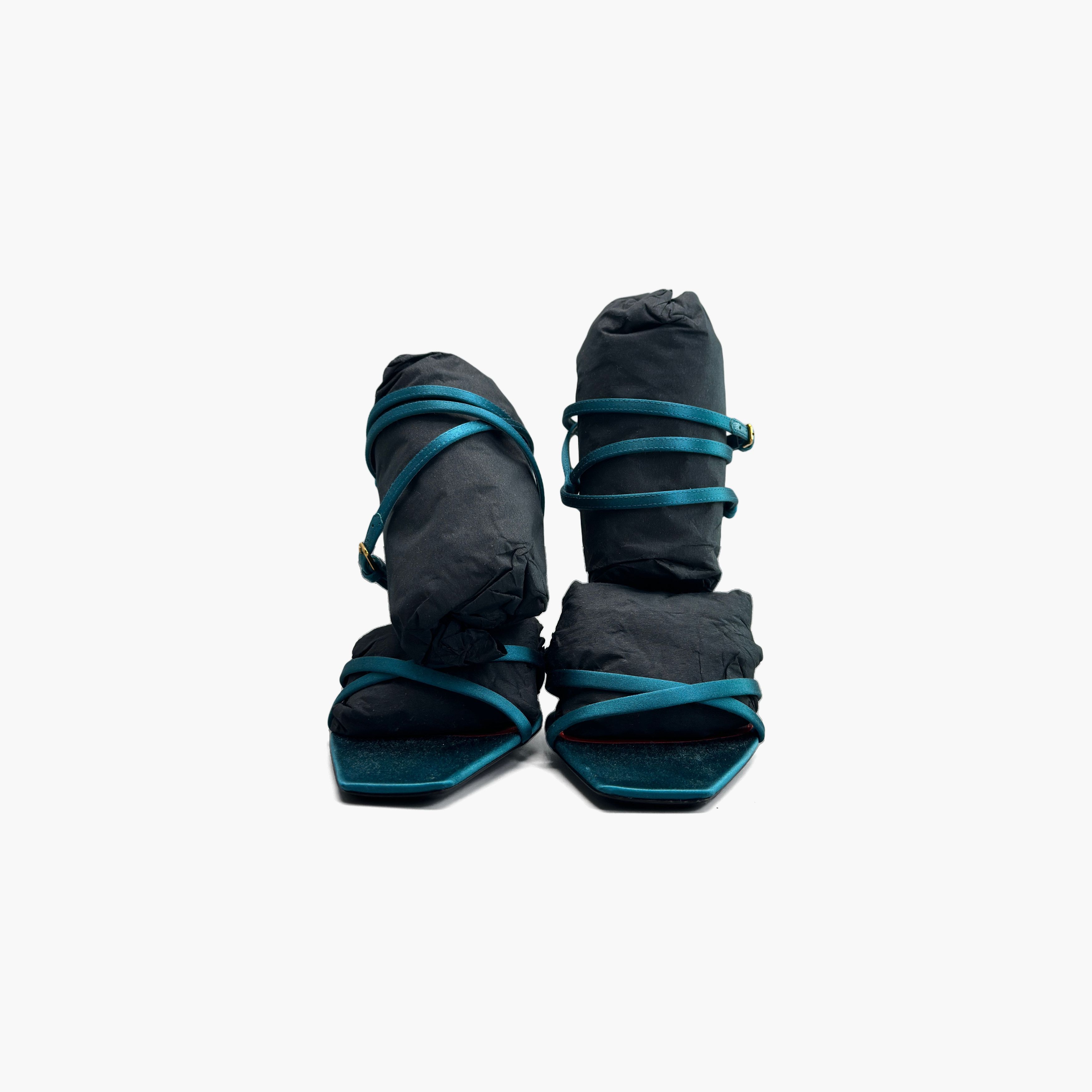 Saint Laurent Paris Saint Laurent Opyum Heels Blue Size 38.5 Size US 8.5 / IT 38.5 - 5 Thumbnail
