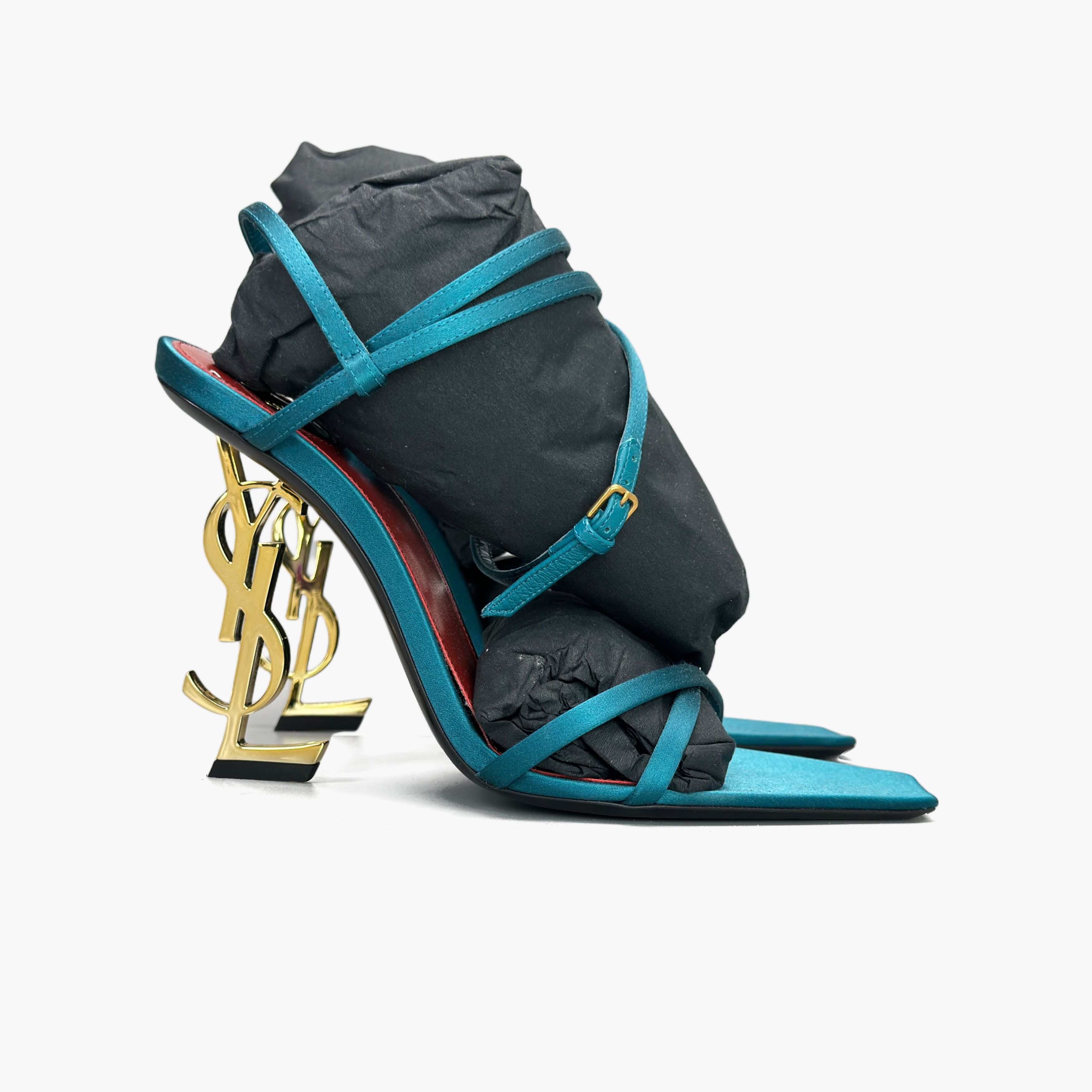 Saint Laurent Paris Saint Laurent Opyum Heels Blue Size 38.5 Size US 8.5 / IT 38.5 - 4 Thumbnail